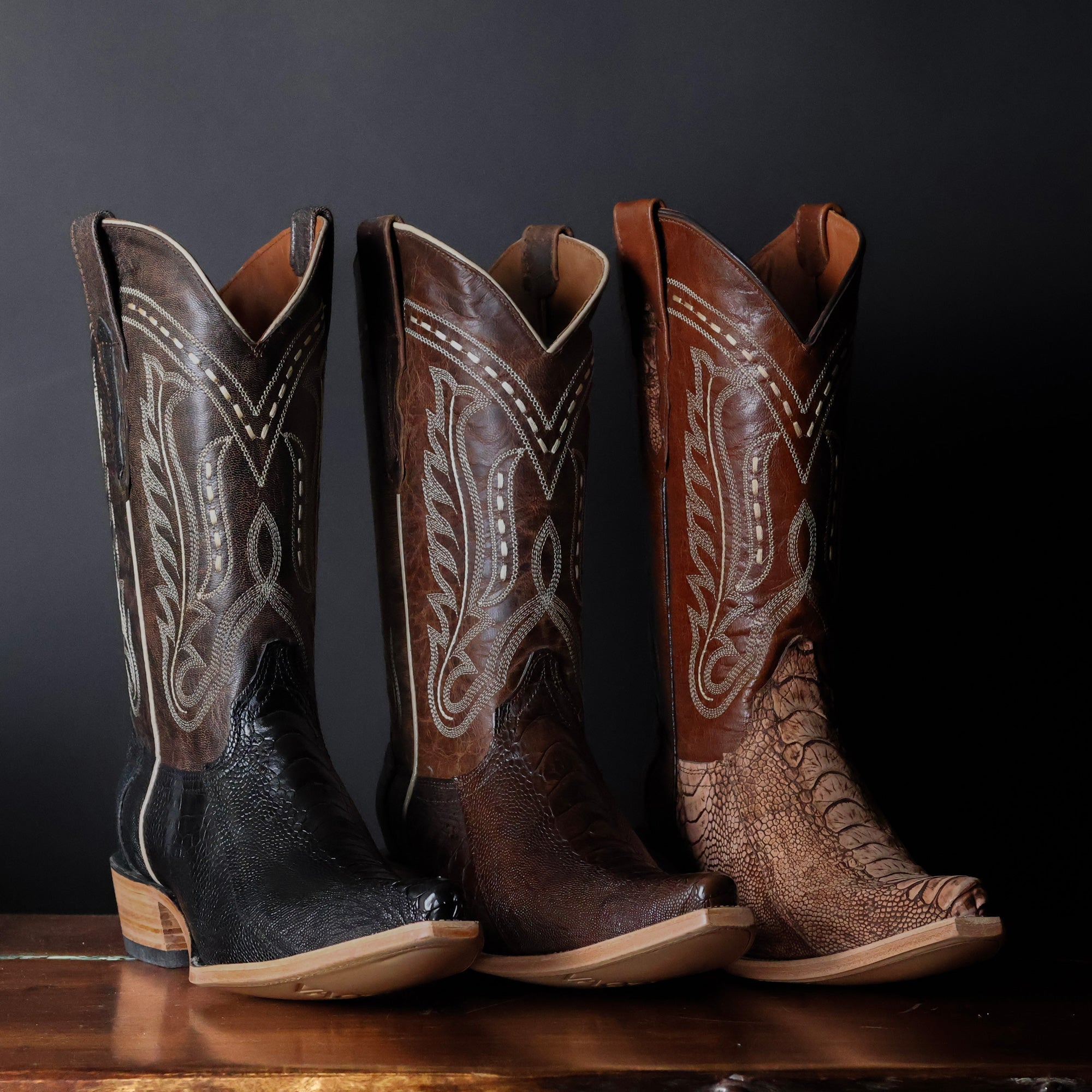 Men's Ostrich Leg Boots