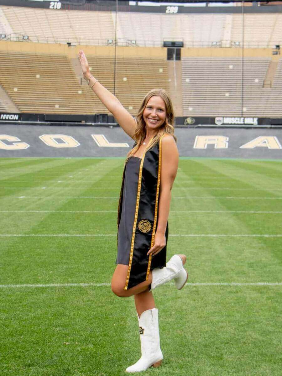 Women's University of Colorado White Cowgirl Boots Leighton by Vaccari University