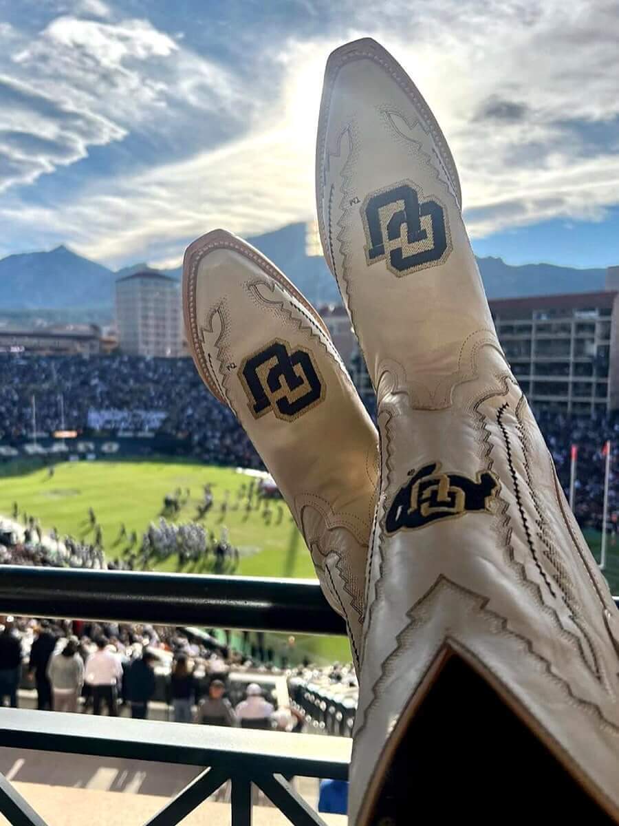 Women's University of Colorado Bone Cowgirl Boots Naomi by Vaccari University