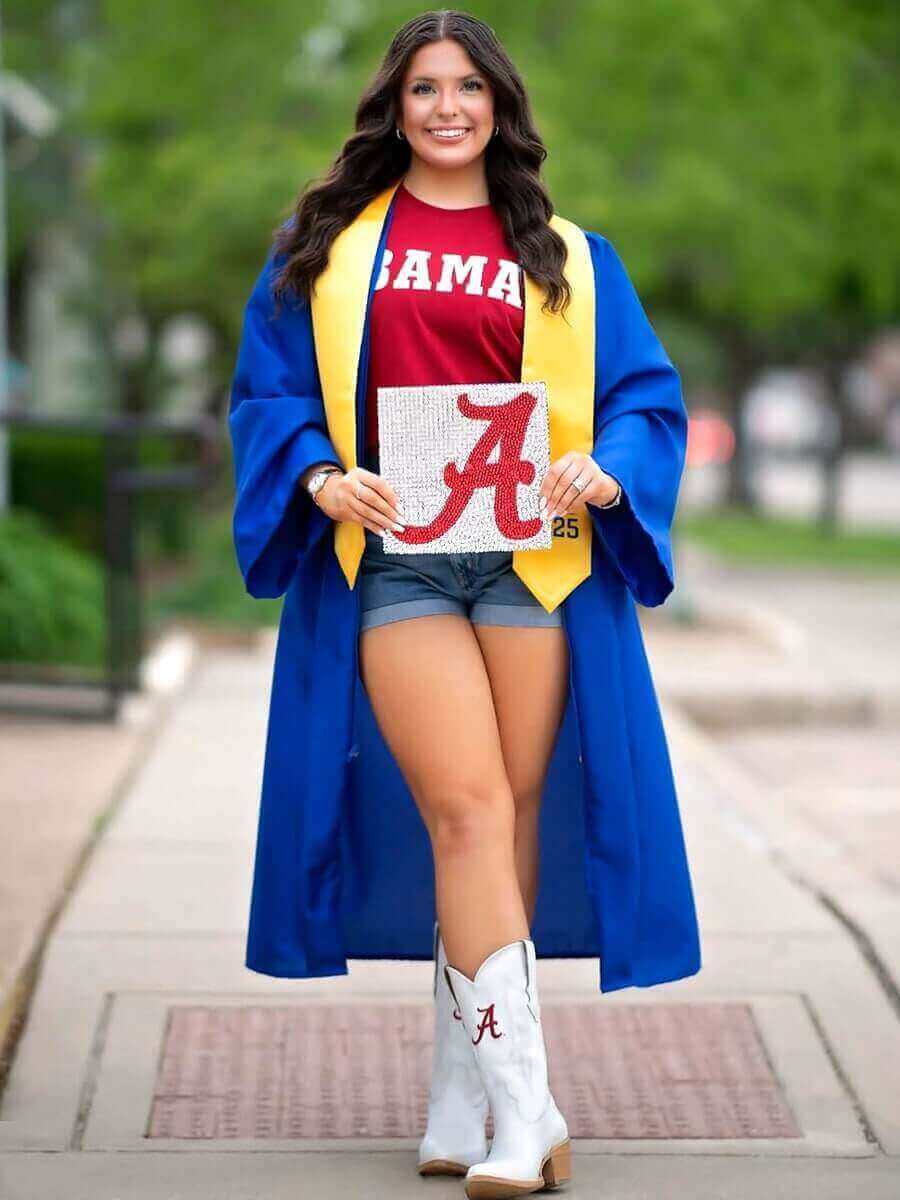 Women's University of Alabama White Cowgirl Boots Leighton by Vaccari University