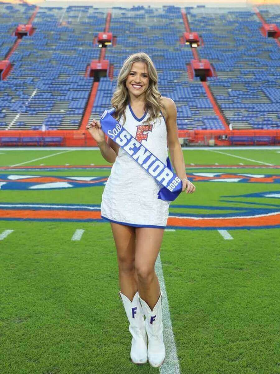 Women's University of Florida White Cowgirl Boots Leighton by Vaccari University