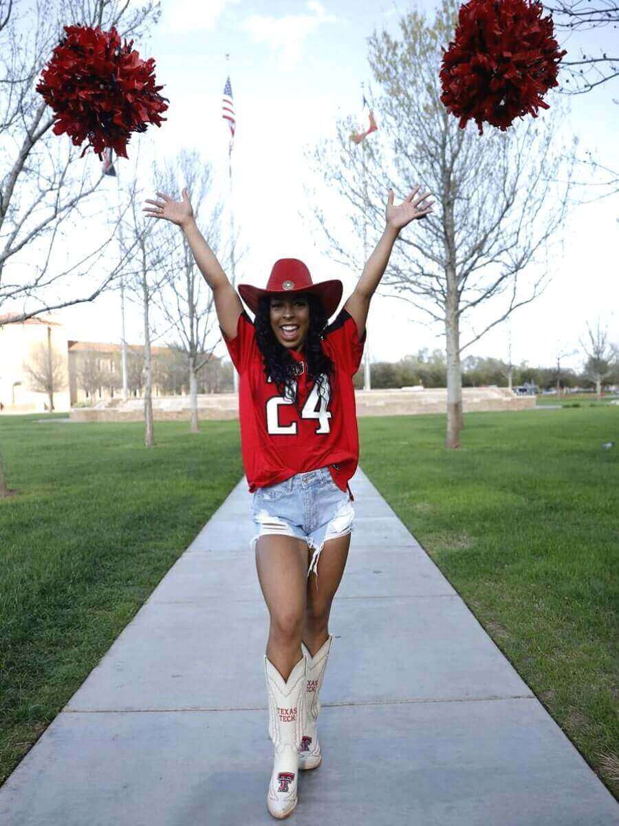 Women's Texas Tech Bone Cowgirl Boots Naomi by Vaccari University