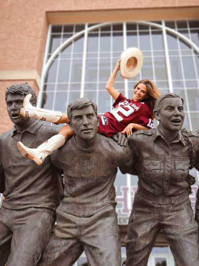 Women's Texas A&M Bone Cowgirl Boots Naomi by Vaccari University