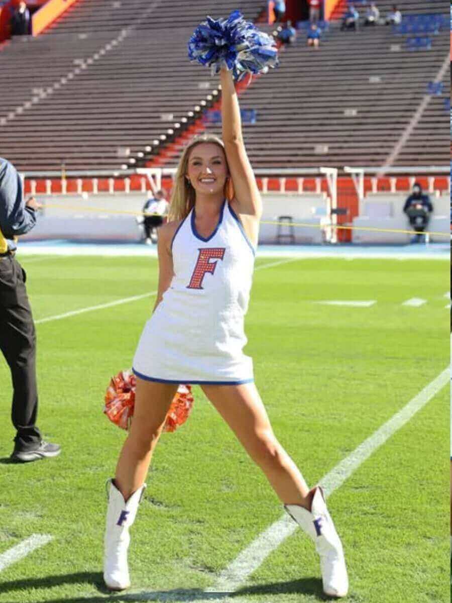 Women's University of Florida White Cowgirl Boots Leighton by Vaccari University