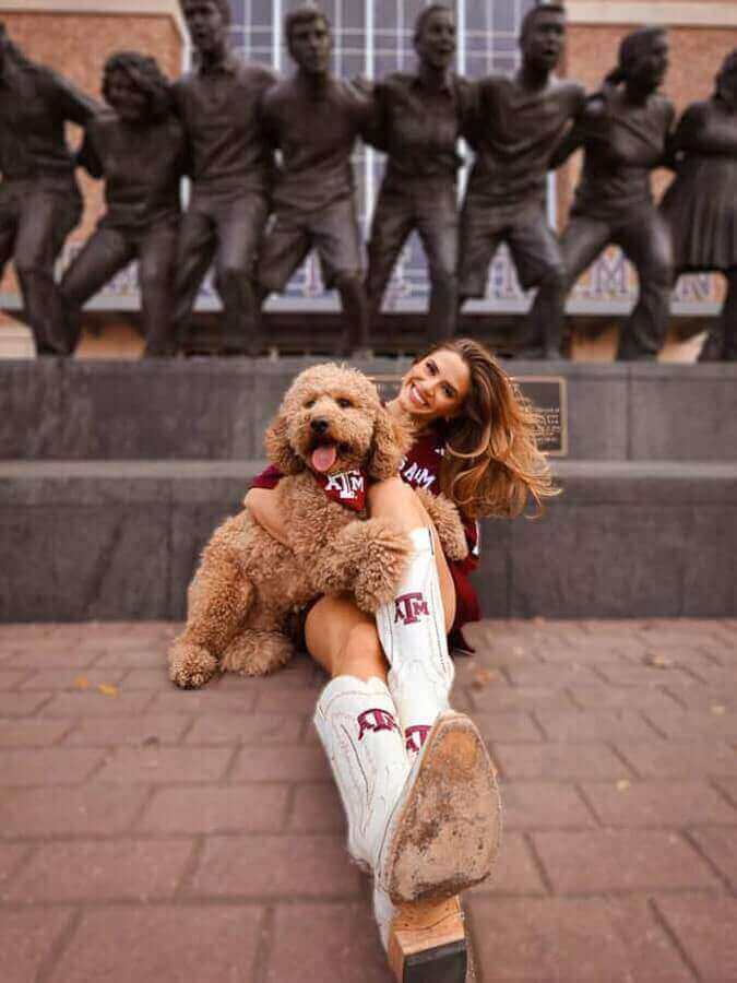 Women's Texas A&M Bone Cowgirl Boots Naomi by Vaccari University