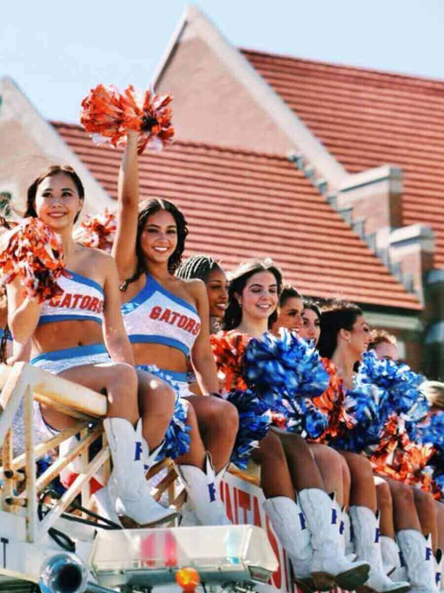 Women's University of Florida White Cowgirl Boots Leighton by Vaccari University