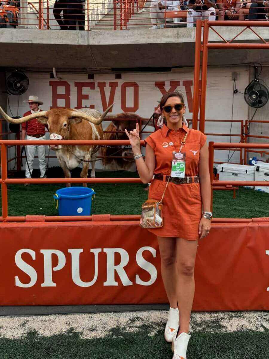 Women's University of Texas White Cowgirl Booties Natalie by Vaccari University