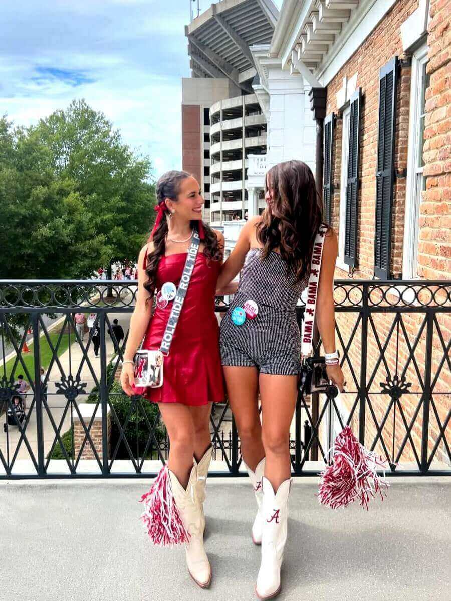 Women's University of Alabama White Cowgirl Boots Leighton by Vaccari University