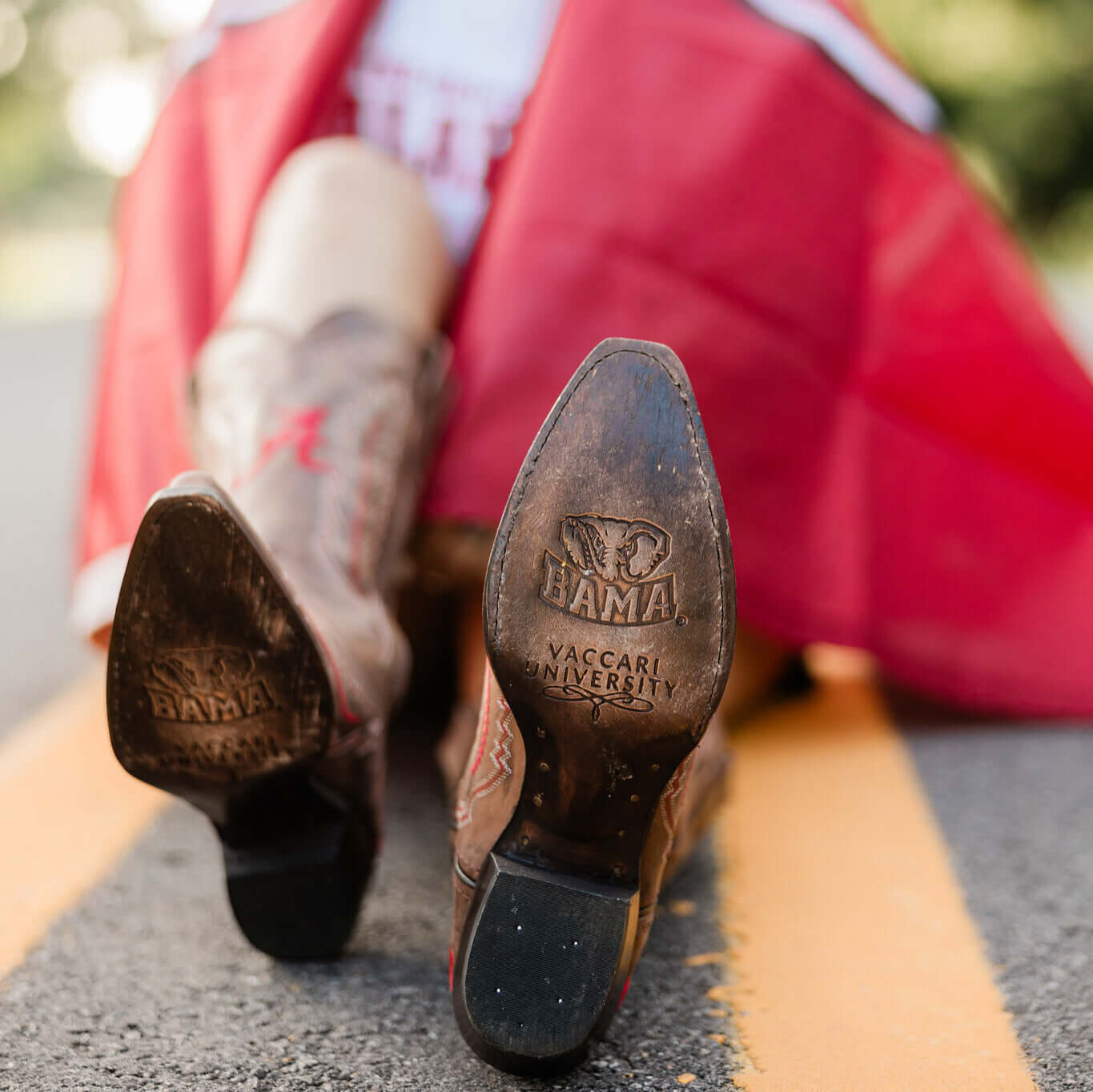 Naomi Women's University of Alabama Brown Cowgirl Boots by Vaccari