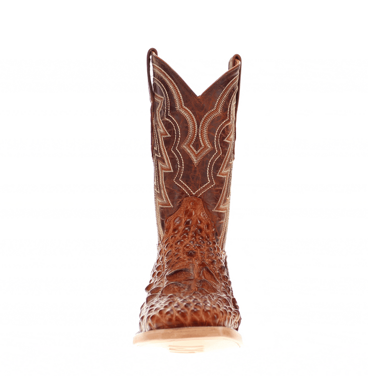 Men's Cognac Head Cut Alligator Zander Vaccari Boots