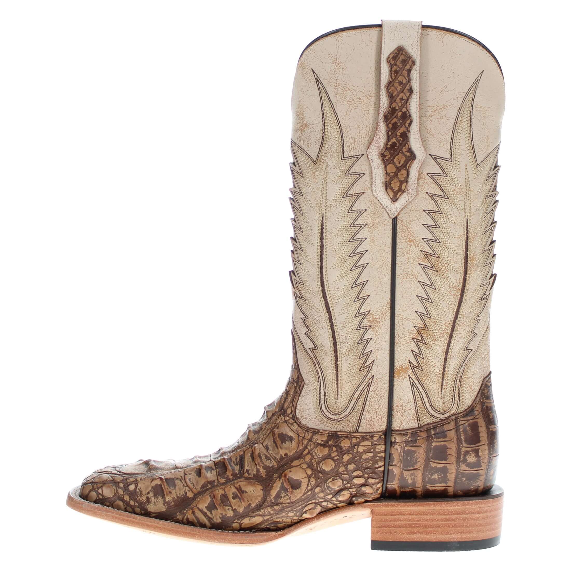 Men's Almond American Alligator Cowboy Boots Zion by Vaccari Core
