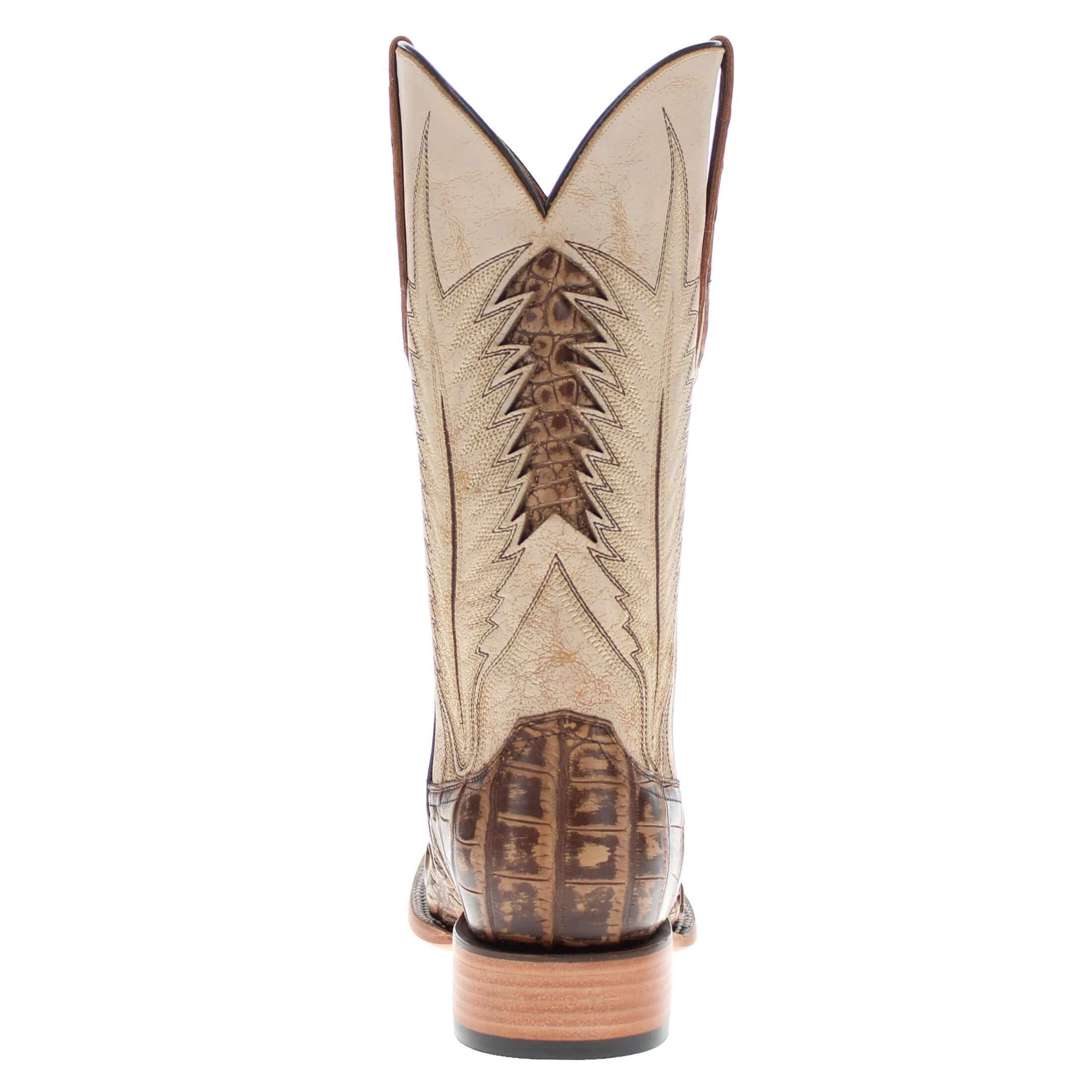 Men's Almond American Alligator Cowboy Boots Zion by Vaccari Core