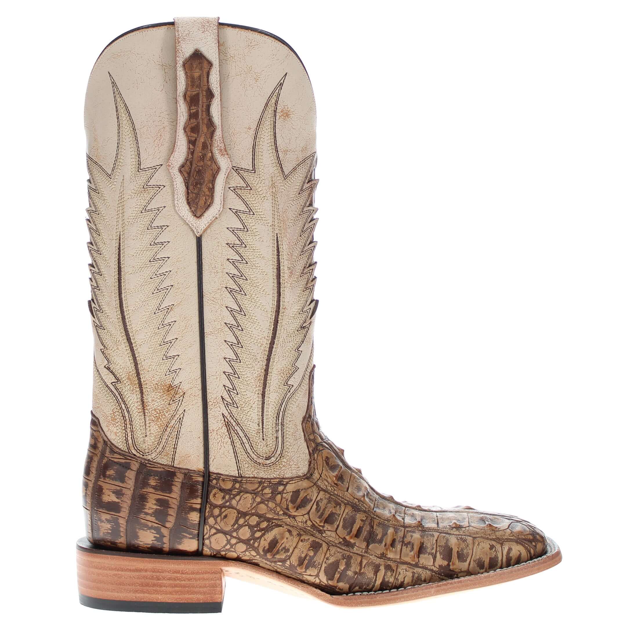 Men's Almond American Alligator Cowboy Boots Zion by Vaccari Core