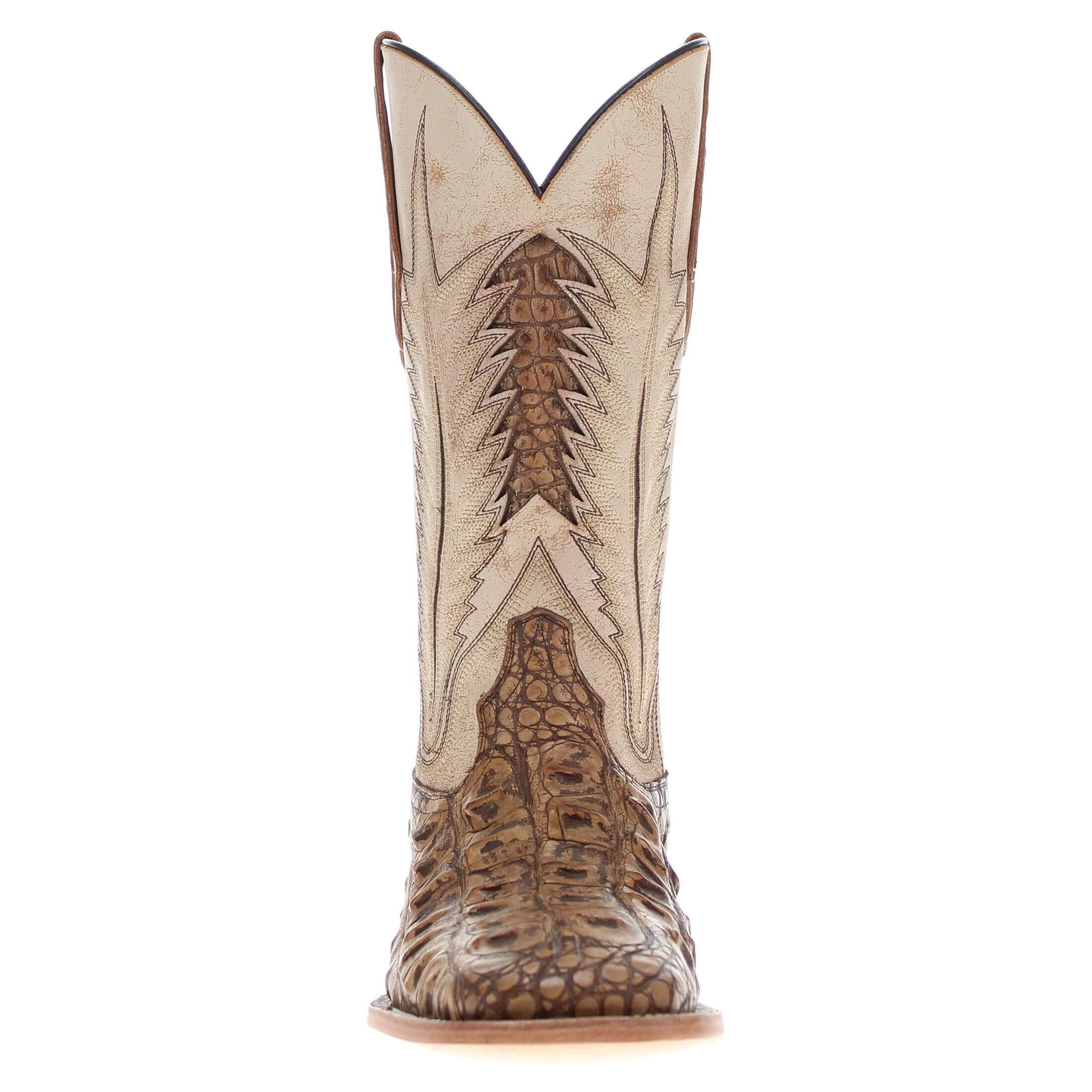 Men's Almond American Alligator Cowboy Boots Zion by Vaccari Core