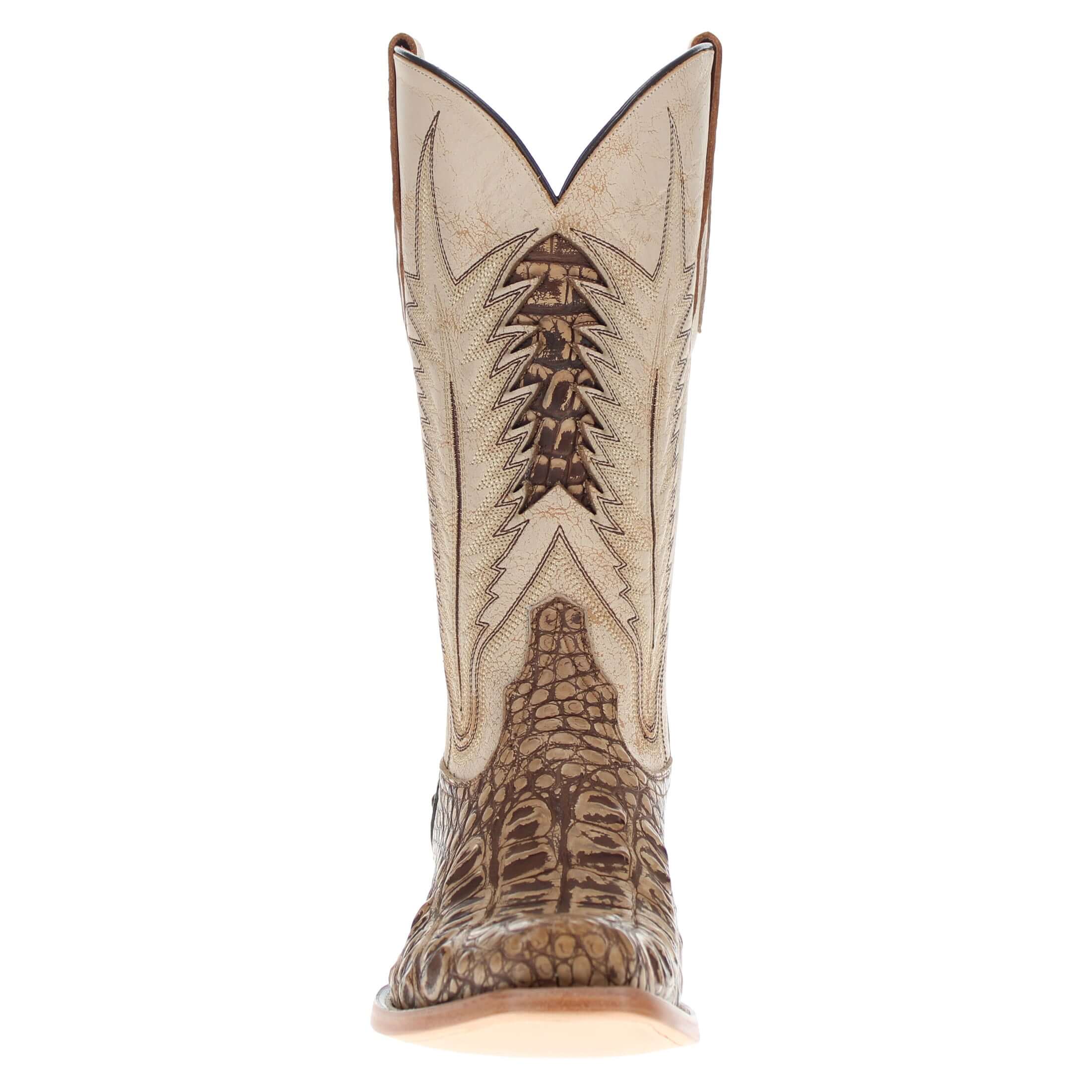 Men's Almond American Alligator Cowboy Boots Zion by Vaccari Core