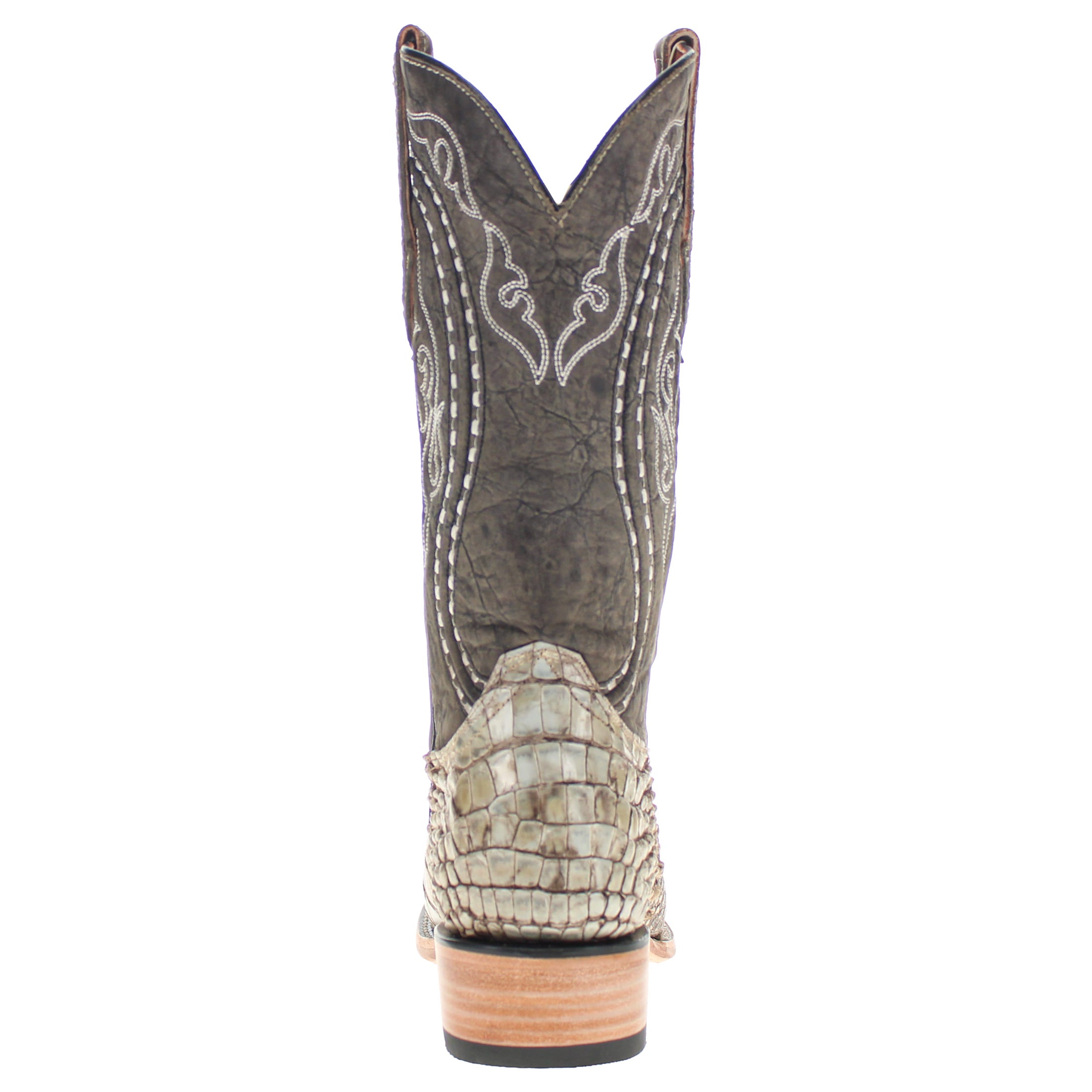 Men's Natural Angle Cut American Alligator Belly JW Toe Cowboy Boots by Vaccari