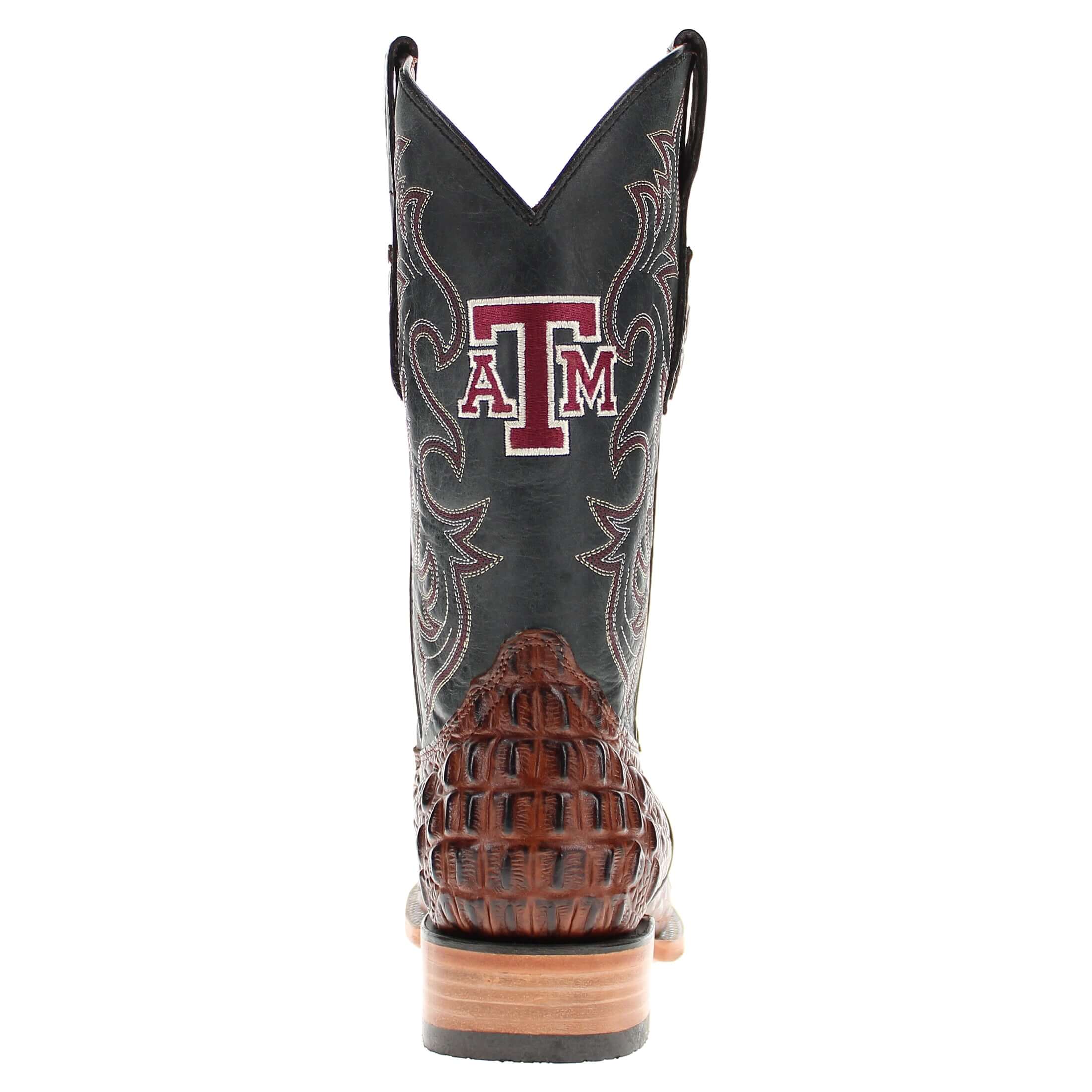 Men's University of Texas A&M Aggies Cowboy Boots | TAMU Mocha Square Toe Boots | Officially Licensed | Jackson