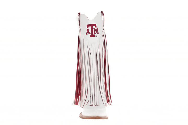 Texas A&M University Kacey White Fringe Boot By V By Vaccari