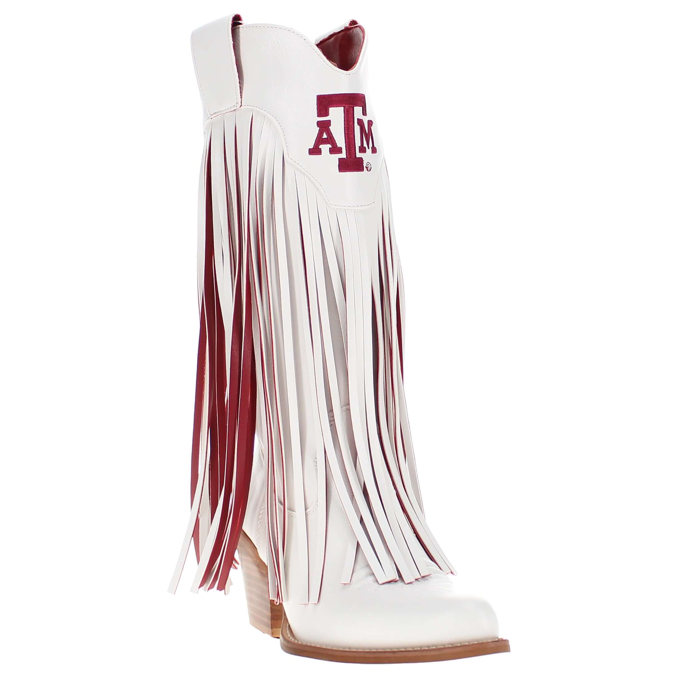 Texas A&M University Kacey White Fringe Boot By V By Vaccari