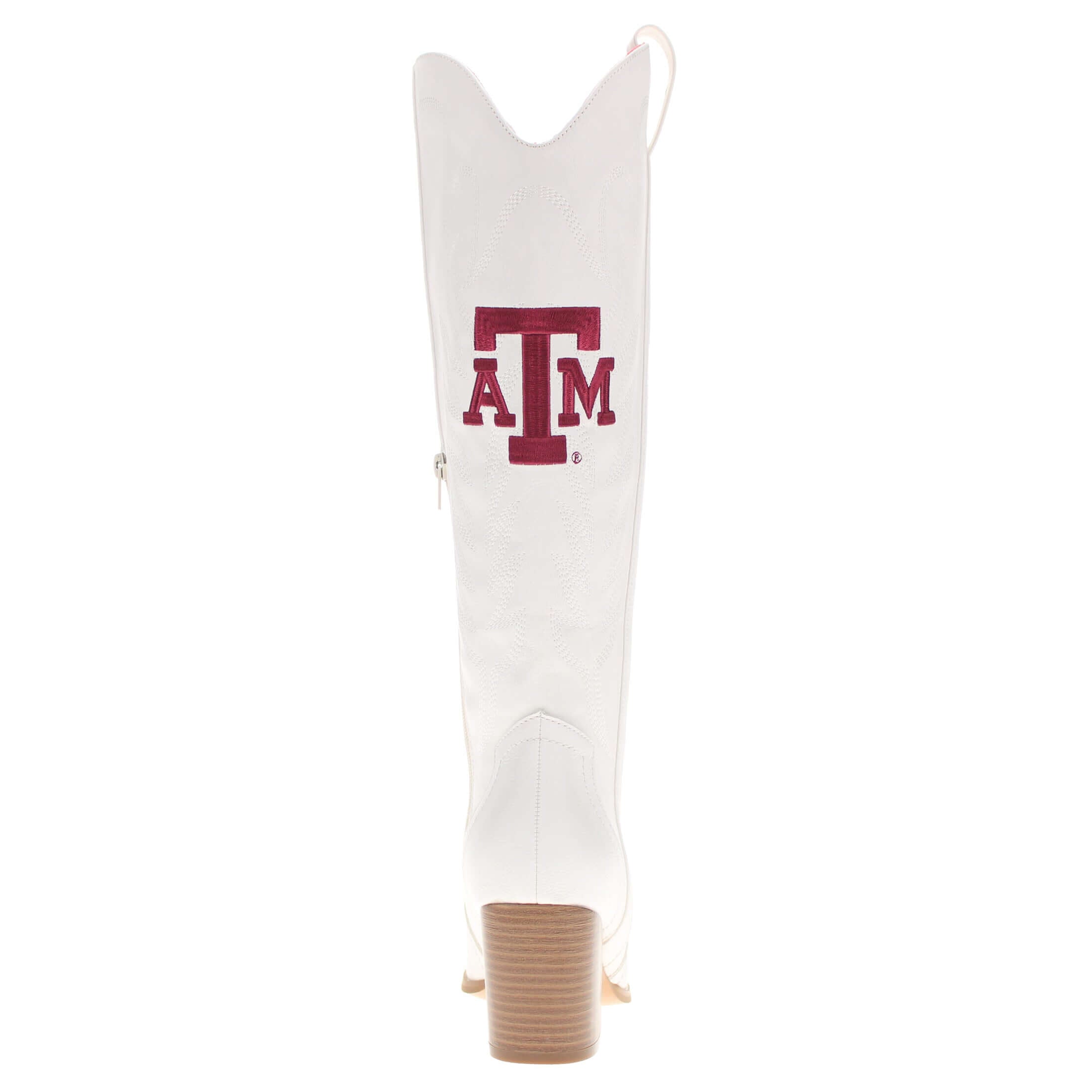 Texas A&M University Blair Tall White Boot By V By Vaccari