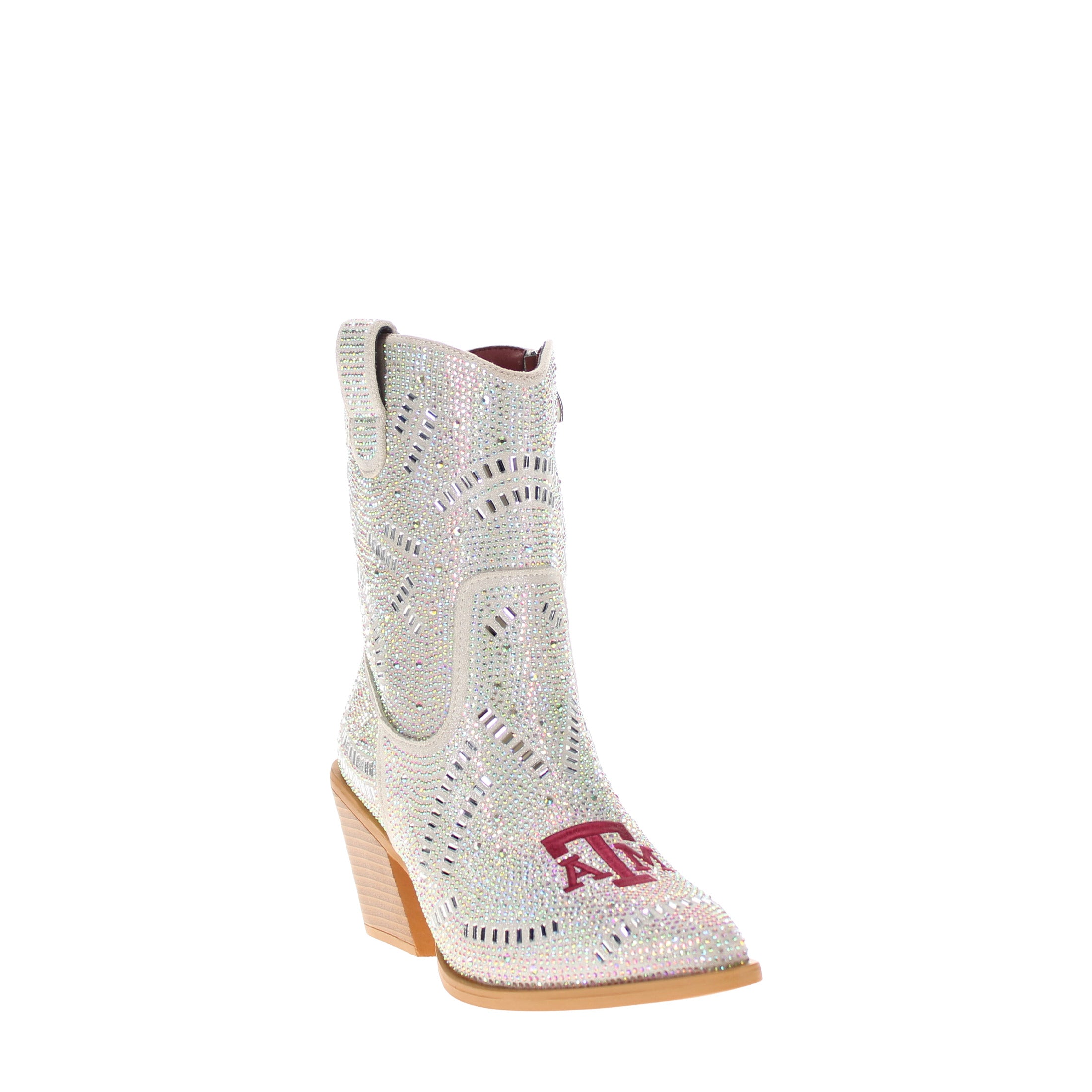 Women's Texas A&M University Natural Bling Cowgirl Booties Jade by V by Vaccari