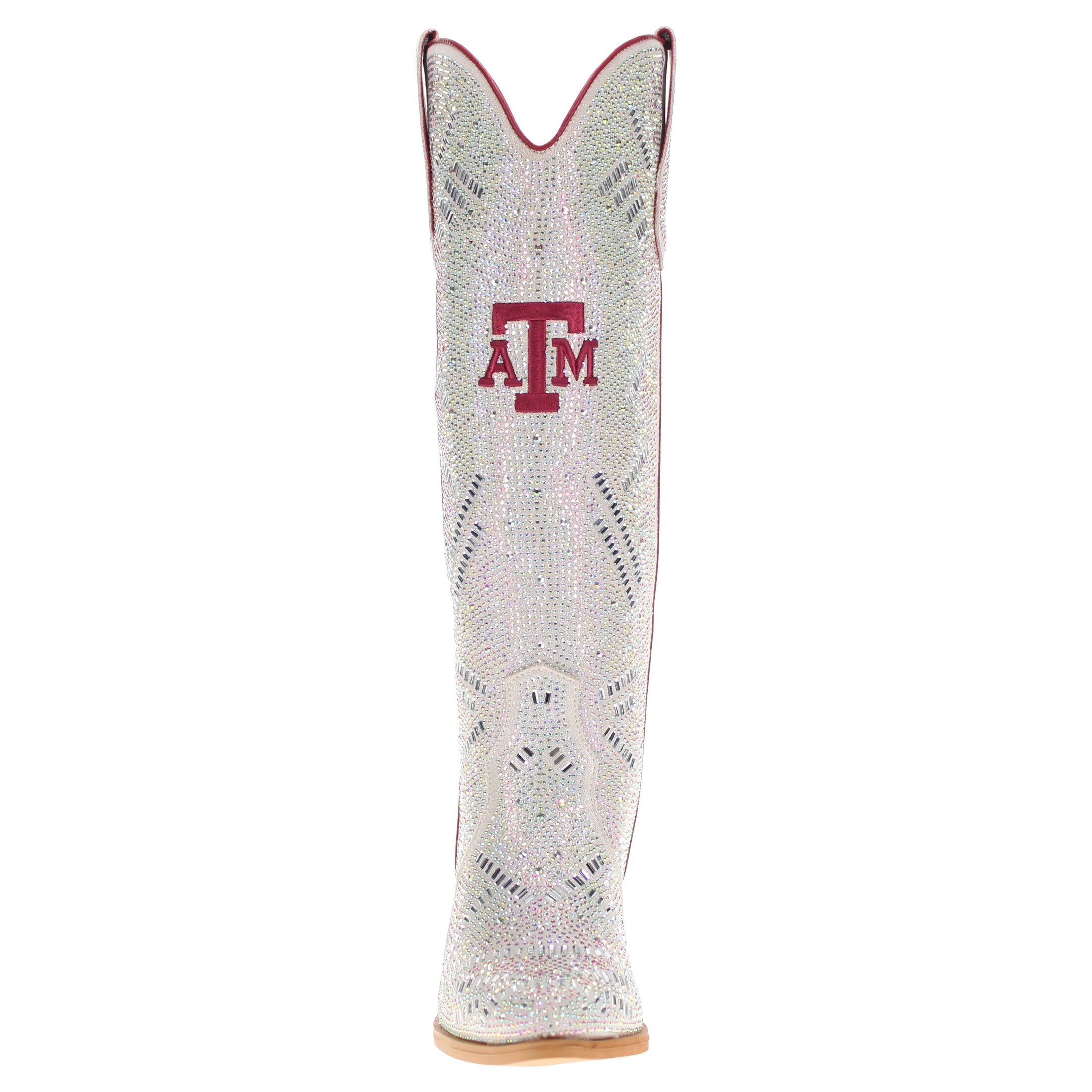 Women's Texas A&M University Natural Tall Bling Cowgirl Boots Amber by V by Vaccari
