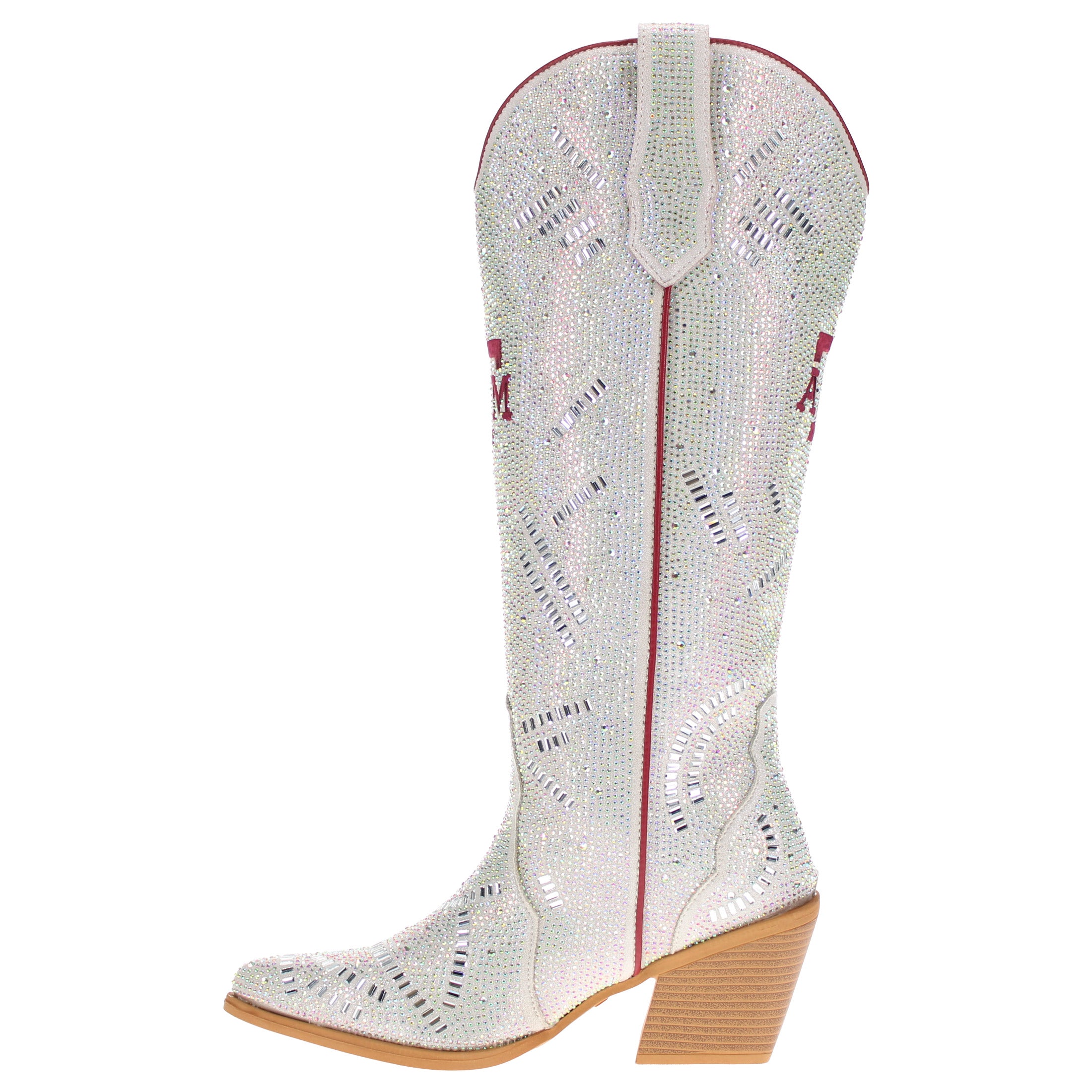 Women's Texas A&M University Natural Tall Bling Cowgirl Boots Amber by V by Vaccari