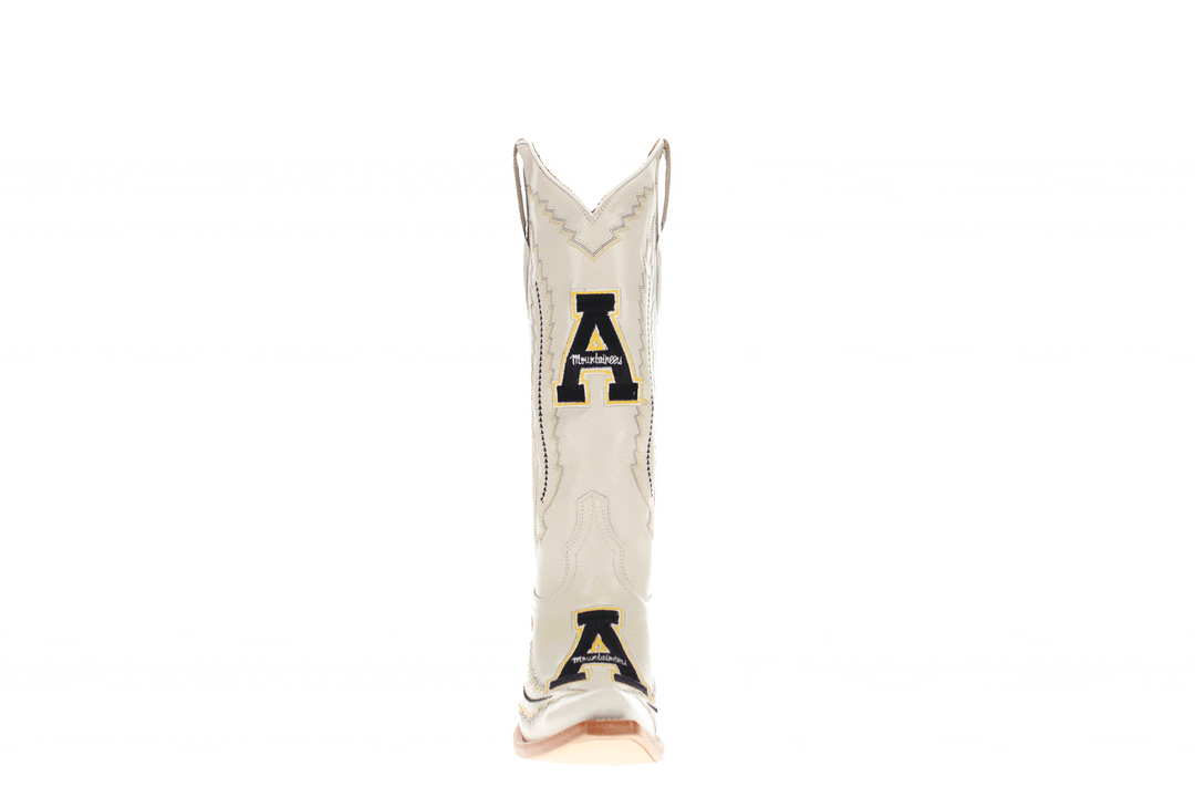 Women's App State University Bone Snip Toe Cowgirl Boots Naomi by Vaccari