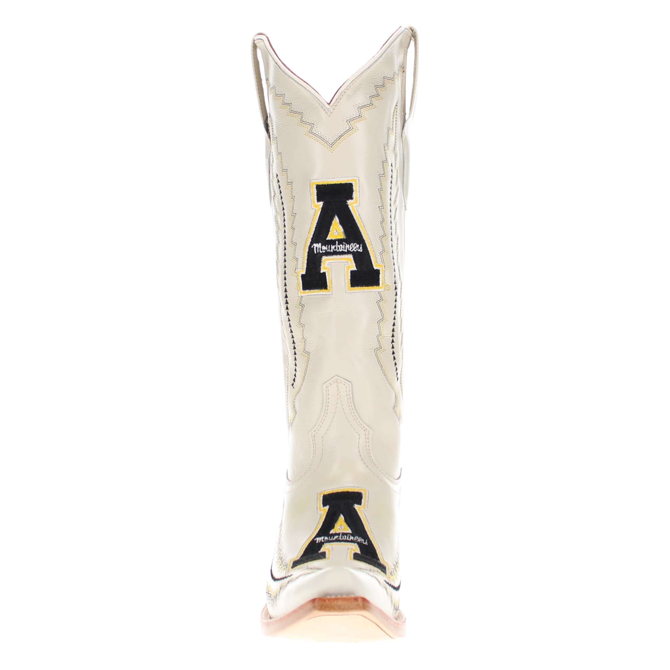 Women's App State University Bone Snip Toe Cowgirl Boots Naomi by Vaccari