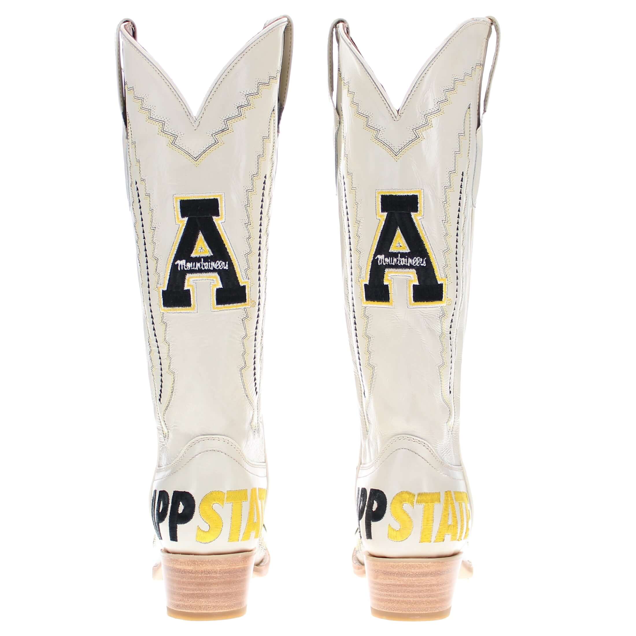 Women's App State University Bone Snip Toe Cowgirl Boots Naomi by Vaccari