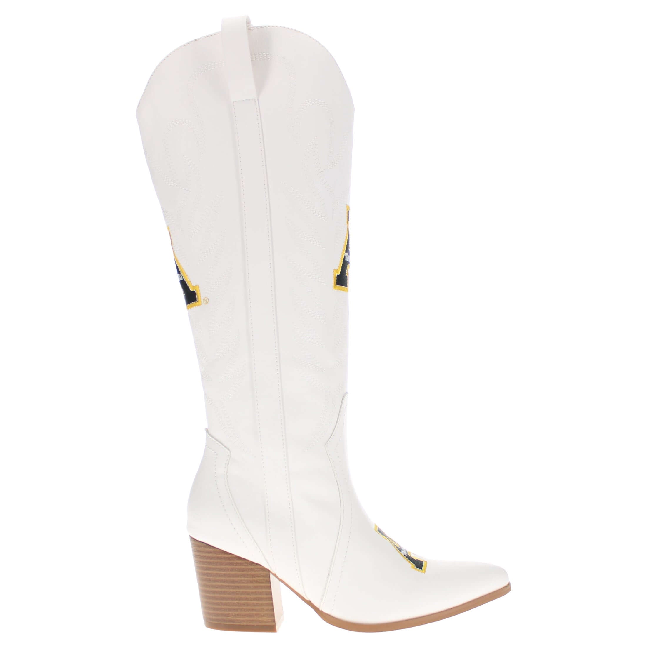 Appalachain State University Blair Tall White Boot By V By Vaccari