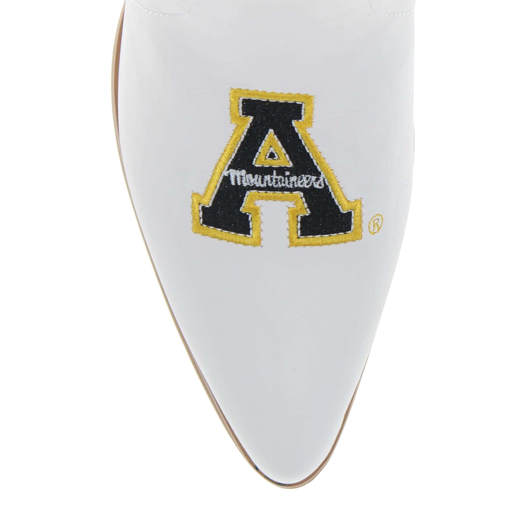 Appalachain State University Blair Tall White Boot By V By Vaccari