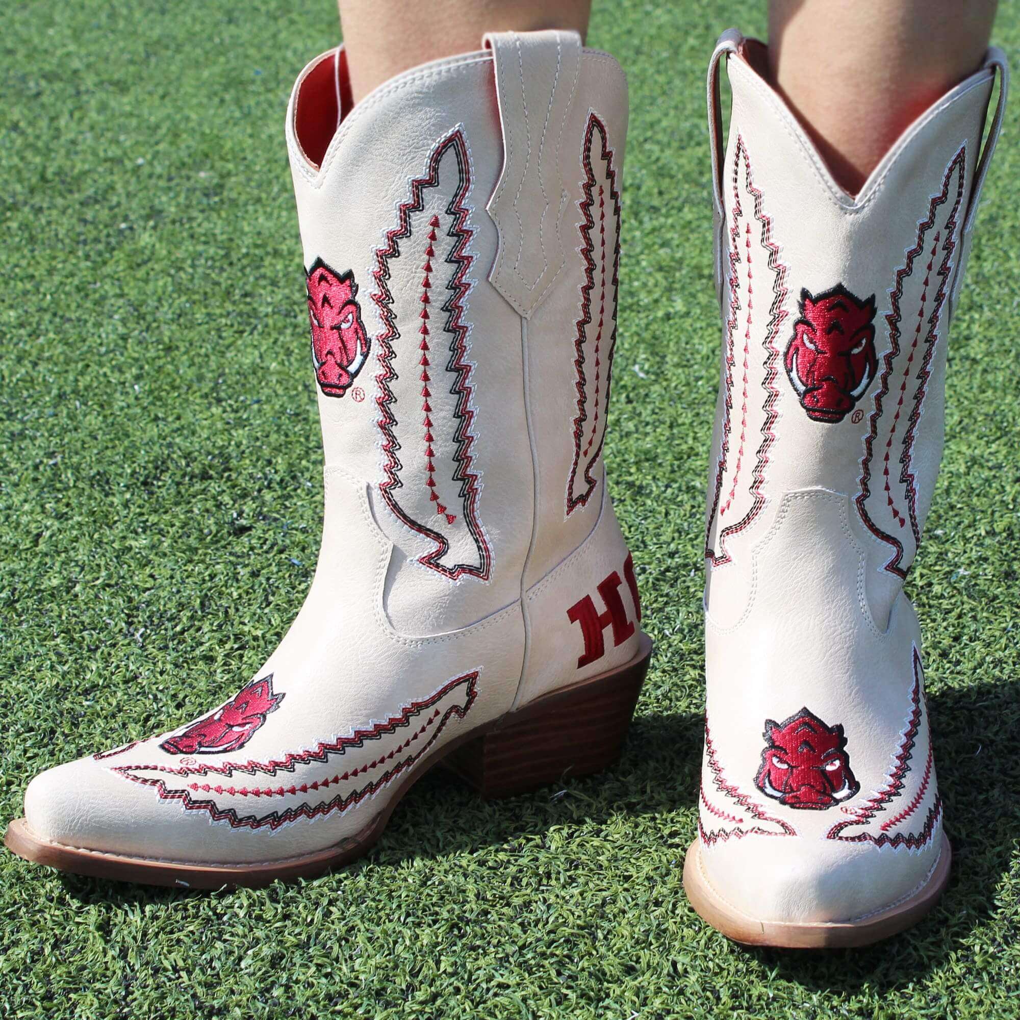 University of Arkansas Mimi Short Bone Boot By V By Vaccari
