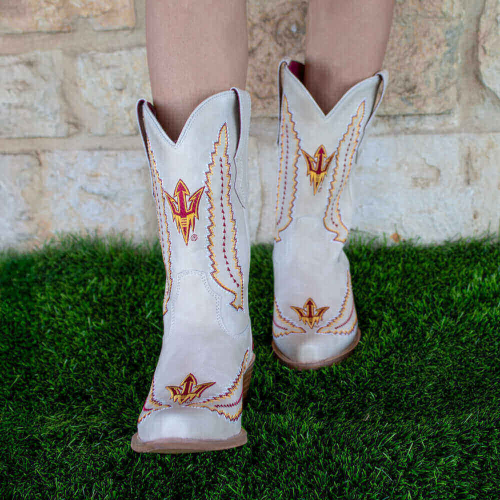 ASU Bone Cowgirl Boots Mimi by V by Vaccari