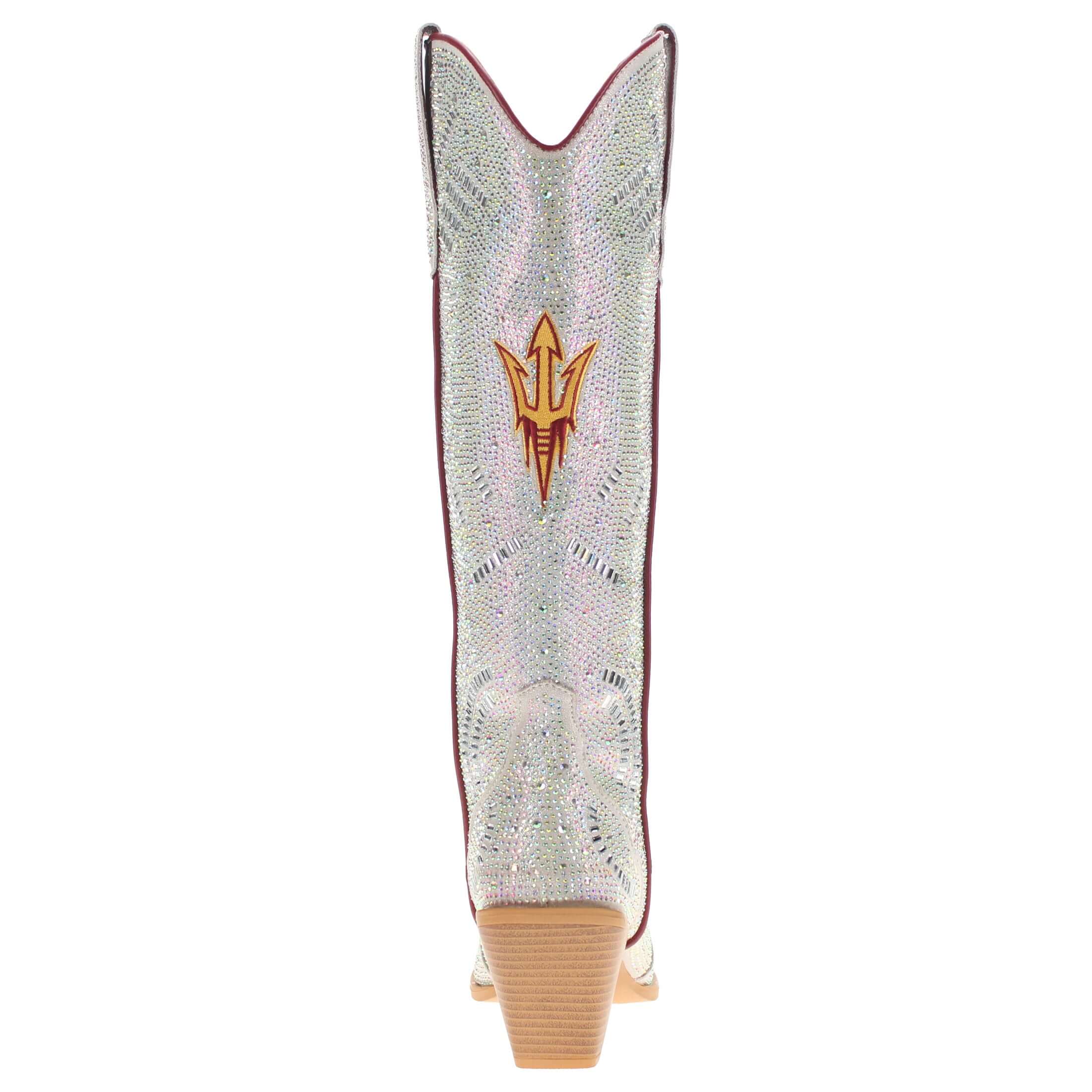 Women's Arizona State University Natural Tall Bling Cowgirl Boots Amber by V by Vaccari