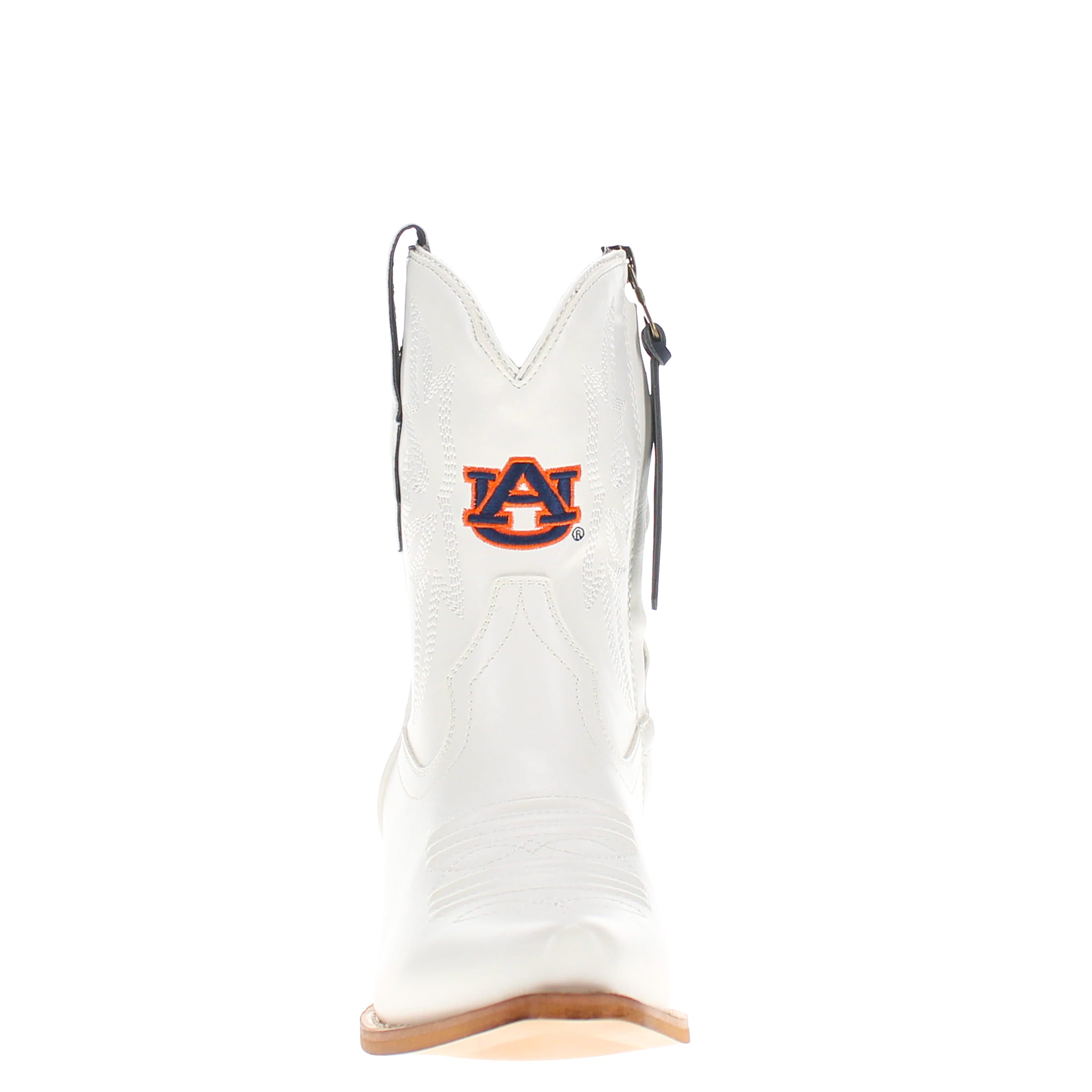 Women's Auburn University White Cowgirl Boots with Color Tassel Lynn by V by Vaccari