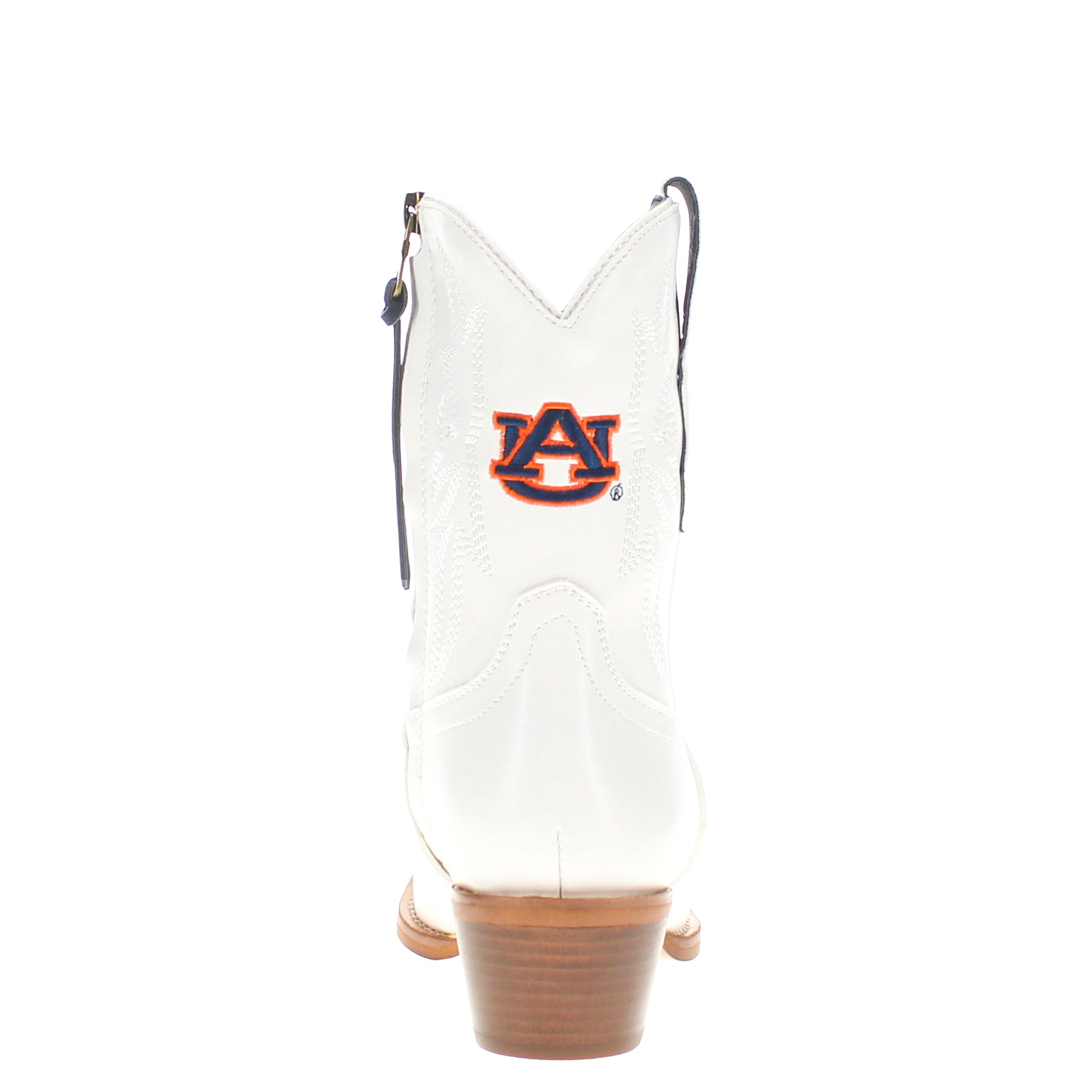 Women's Auburn University White Cowgirl Boots with Color Tassel Lynn by V by Vaccari
