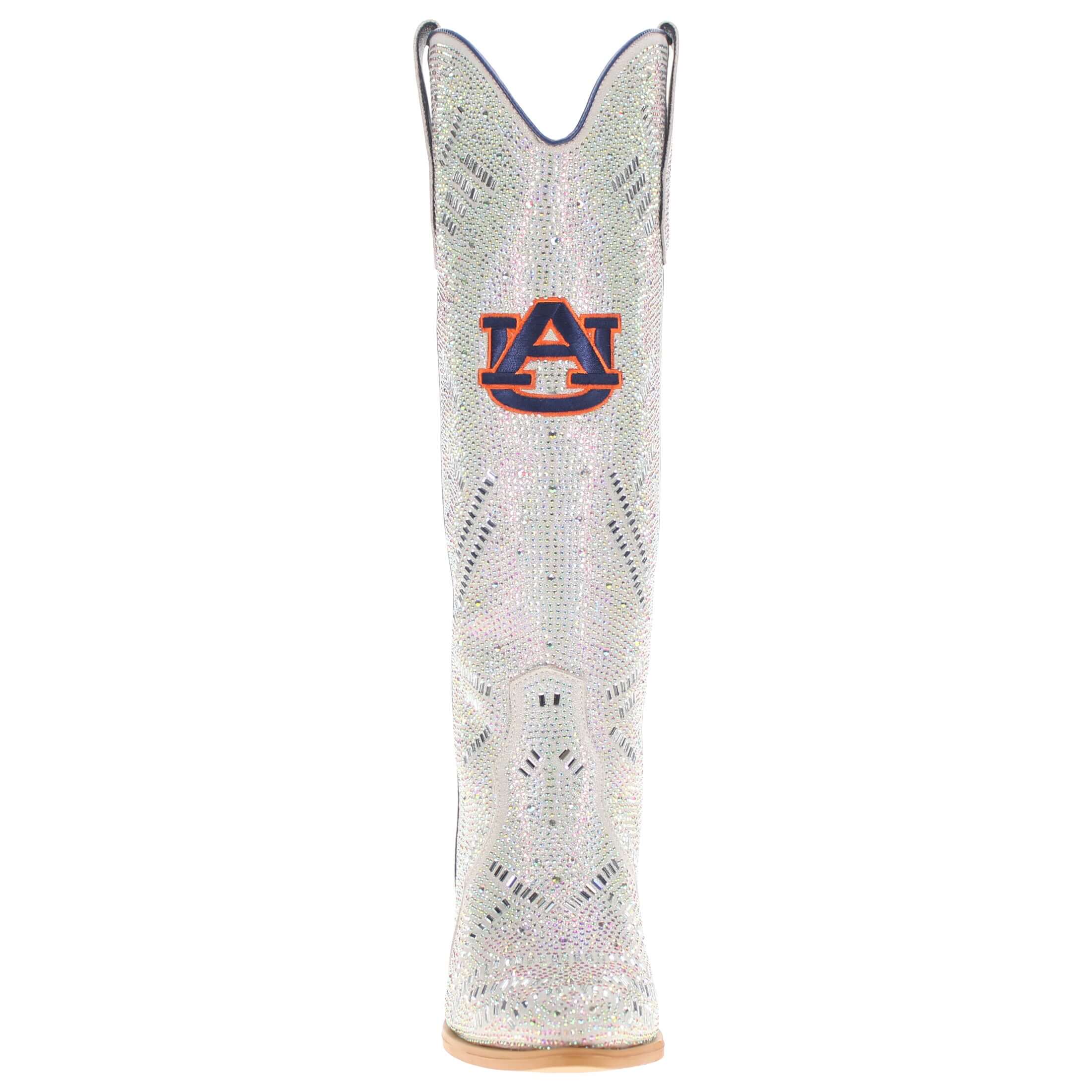 Women's Auburn University Natural Tall Bling Cowgirl Boots Amber by V by Vaccari