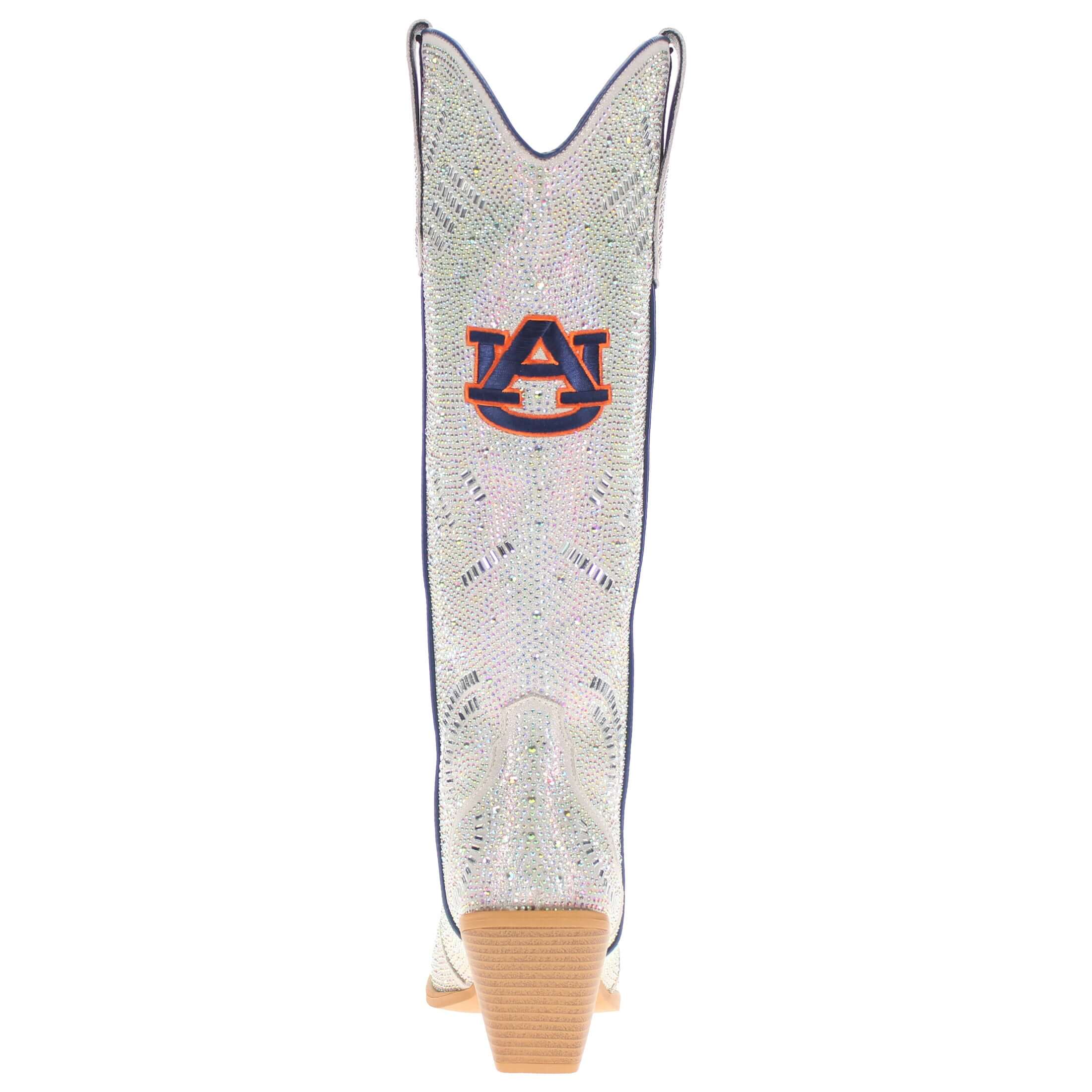 Women's Auburn University Natural Tall Bling Cowgirl Boots Amber by V by Vaccari
