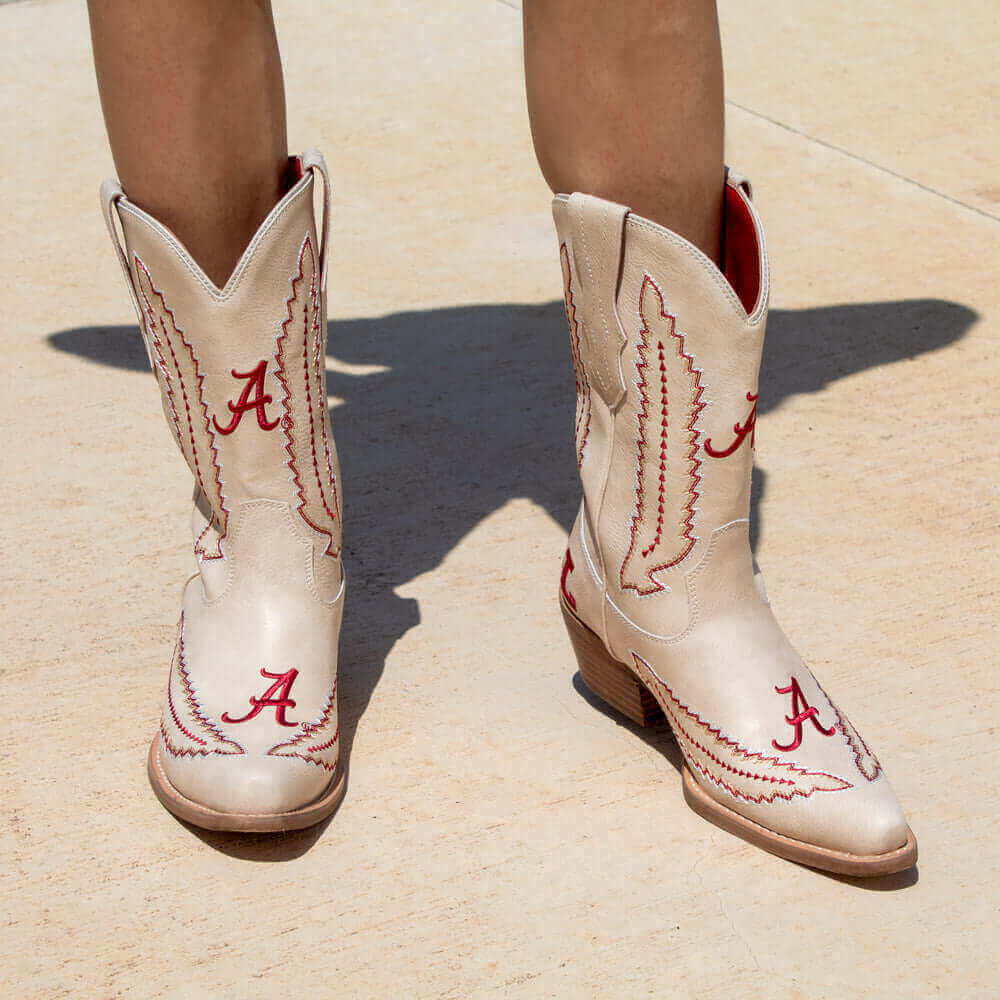 University of Alabama Bone Cowgirl Boots Mimi by V by Vaccari