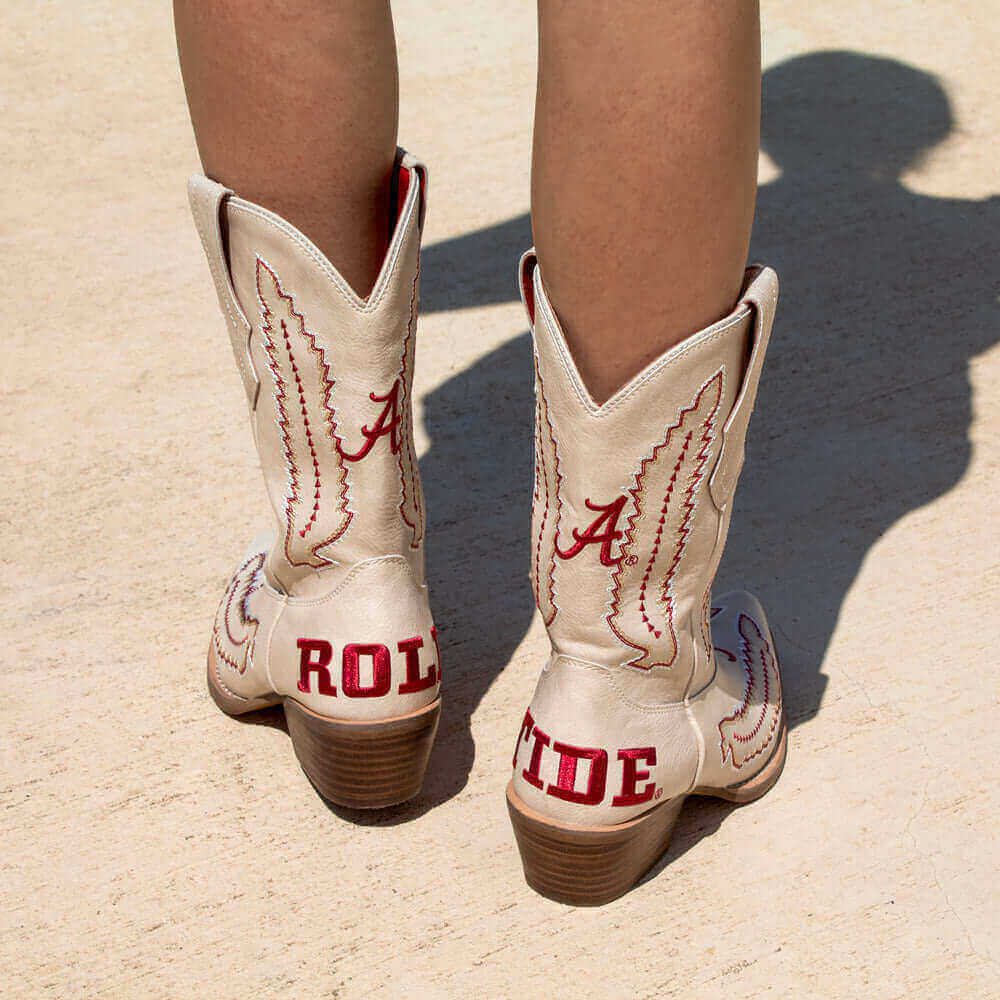 University of Alabama Bone Cowgirl Boots Mimi by V by Vaccari