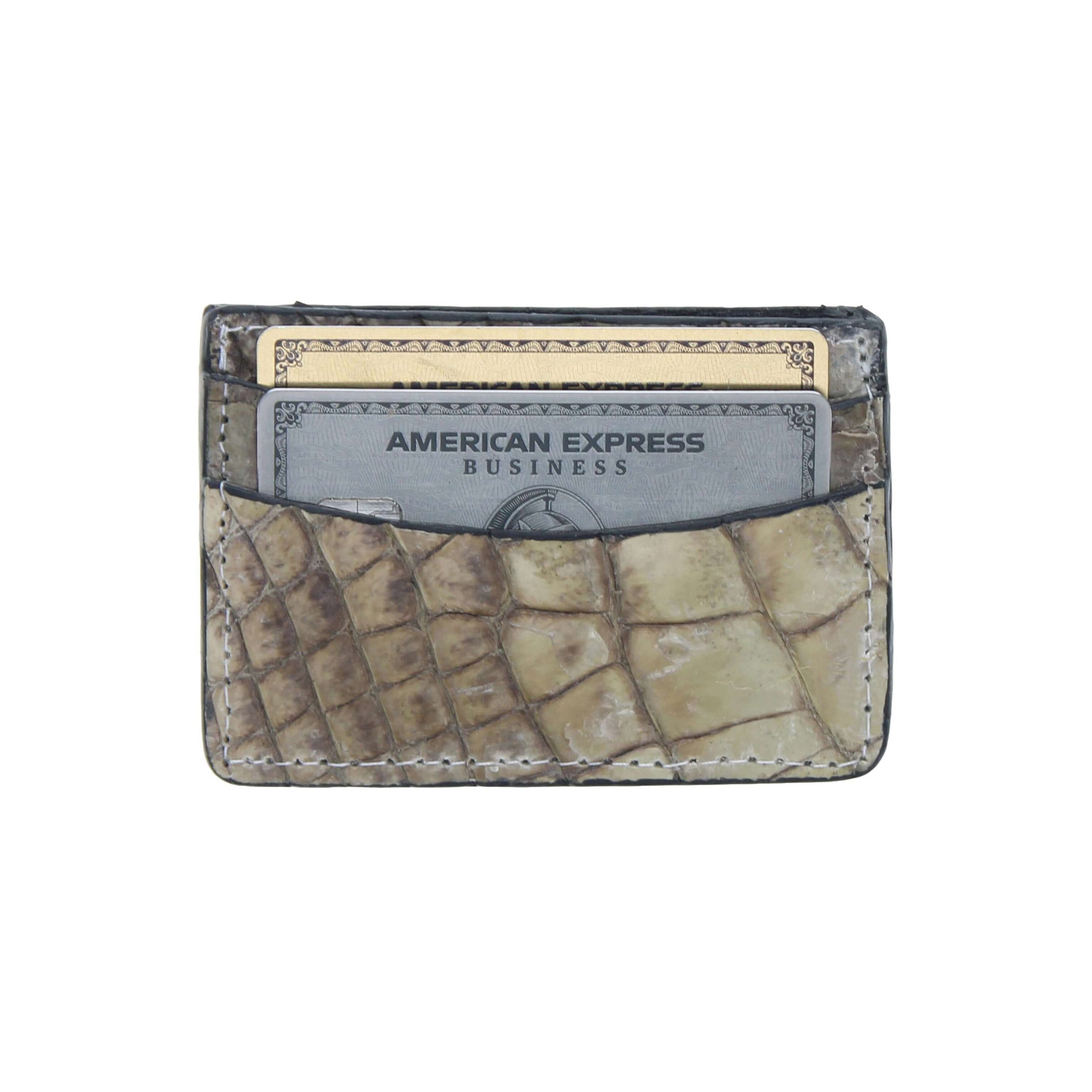 Men's Natural American Alligator Card Holder