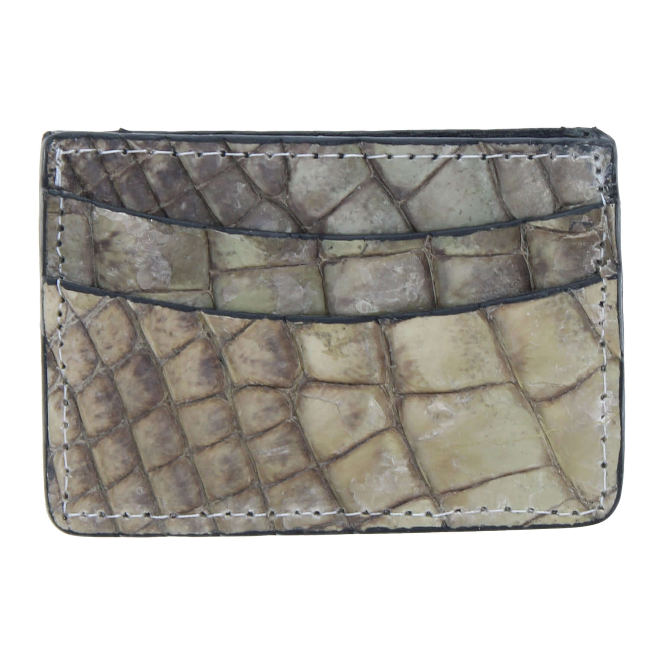 Men's Natural American Alligator Card Holder