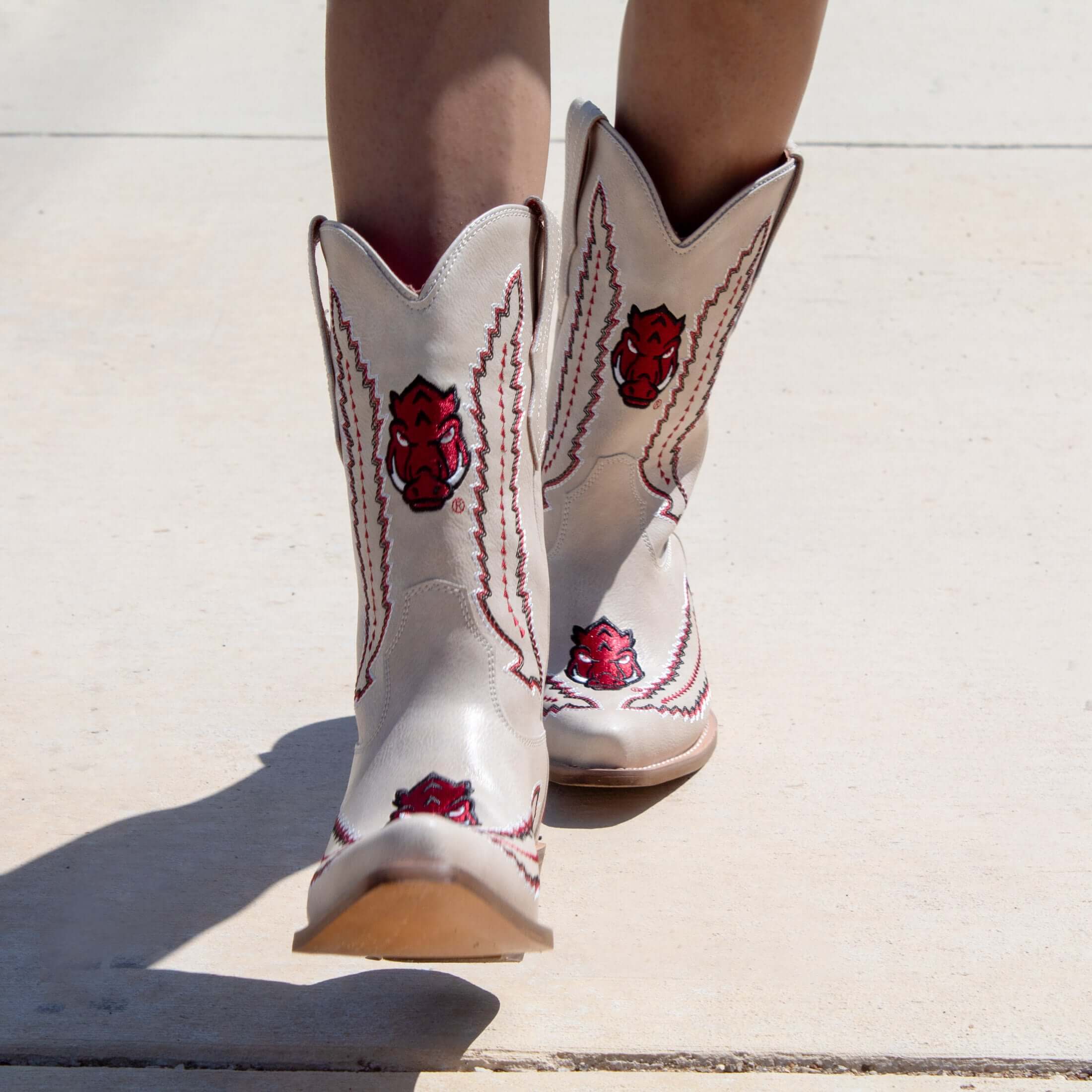 University of Arkansas Mimi Short Bone Boot By V By Vaccari
