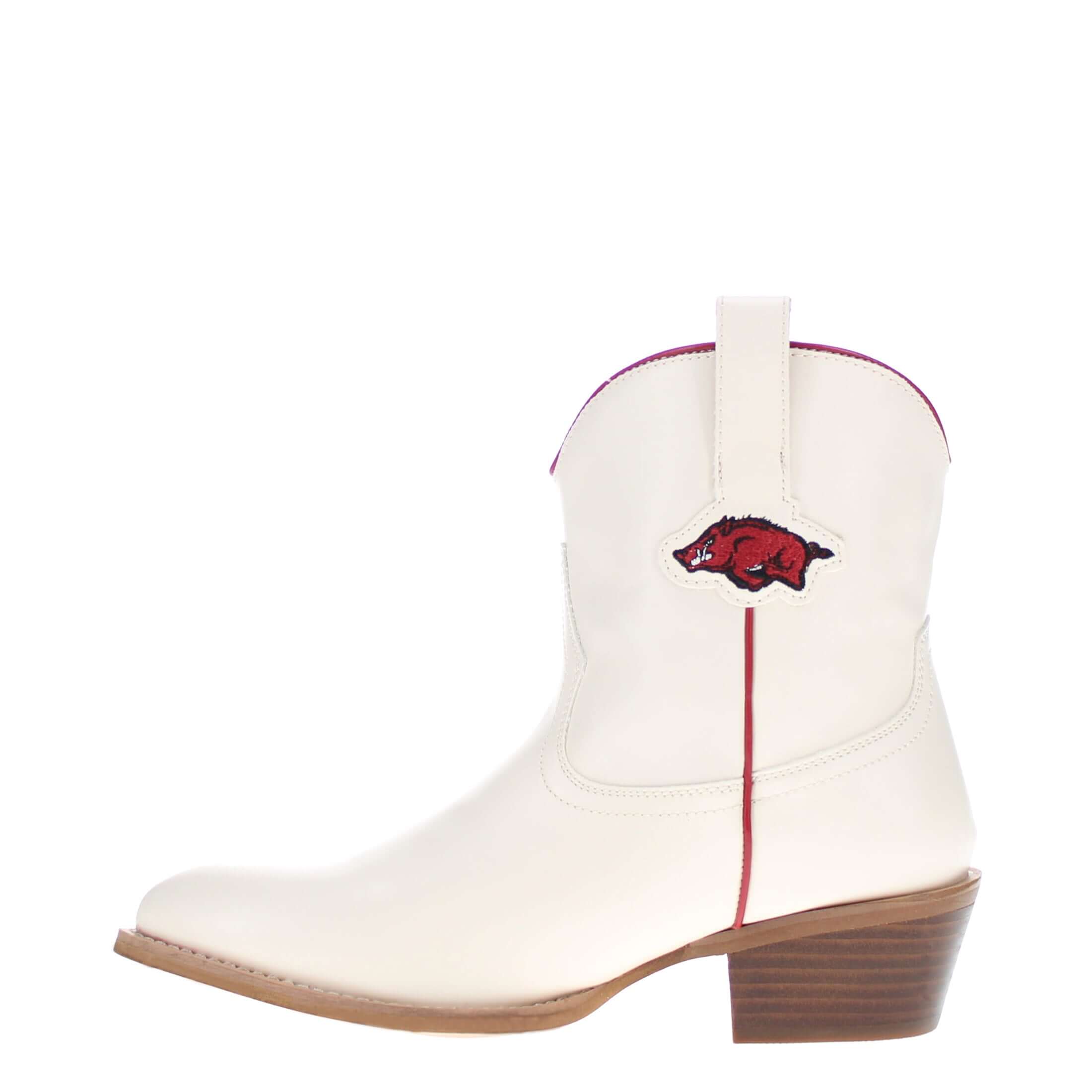 Women's University of Arkansas Bone Fringe Bootie Lucy By V By Vaccari