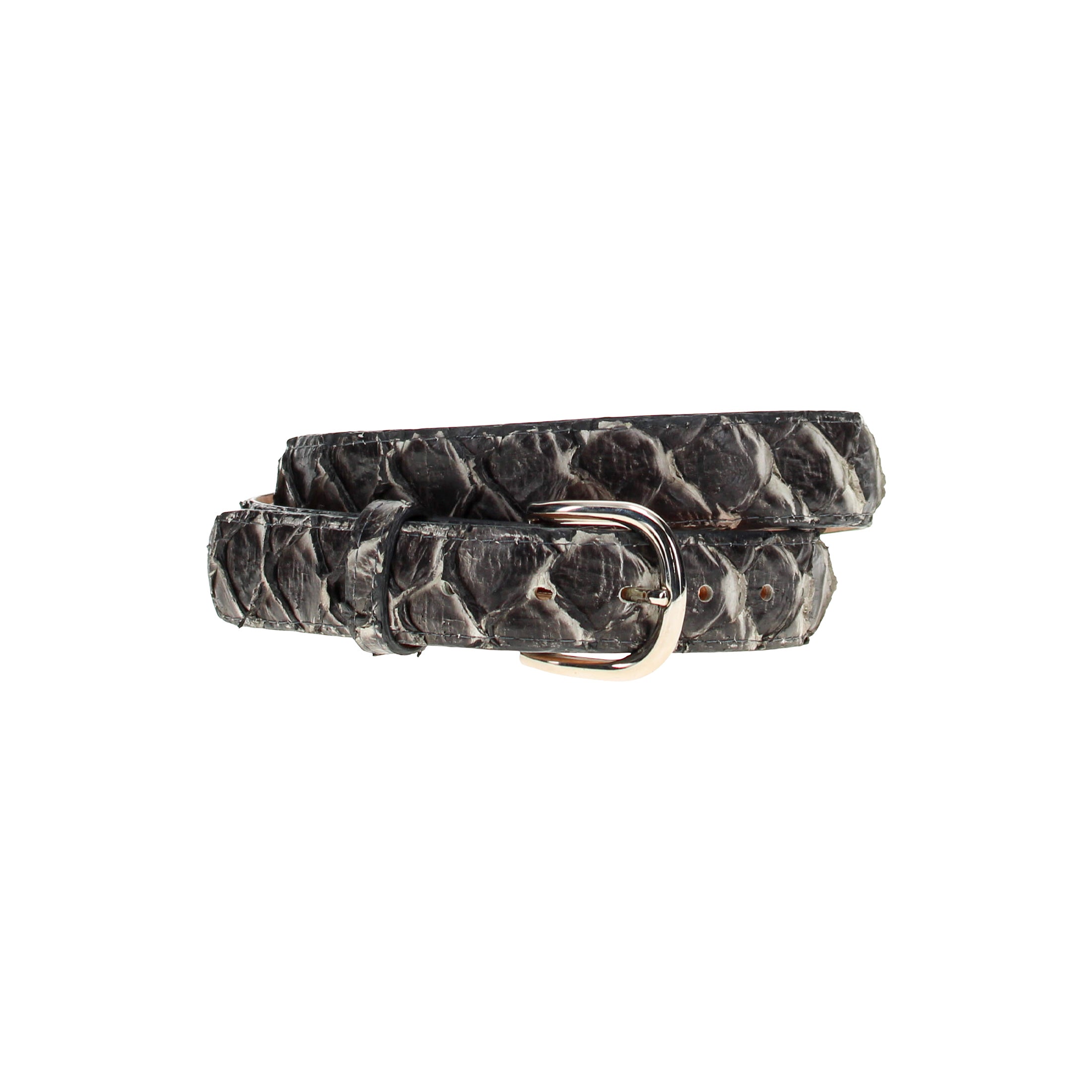 Men's Rustic Black Pirarucu Fish Belt