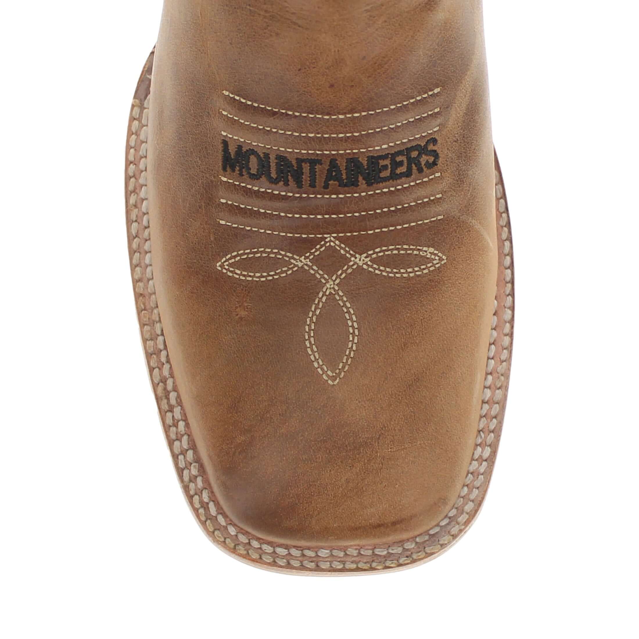 Men's Appalachian State University Tan Sqaure Toe Cowboy Boots by Vaccari