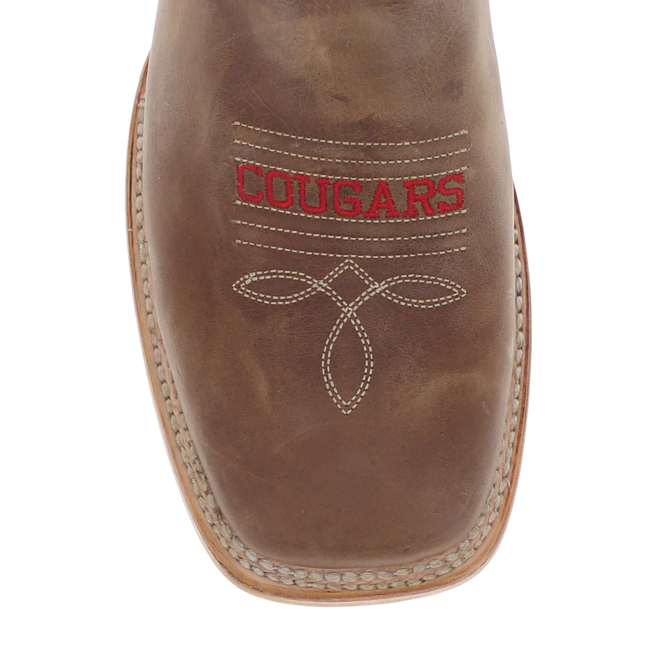 Men's University of Houston Tan Sqaure Toe Cowboy Boots by Vaccari