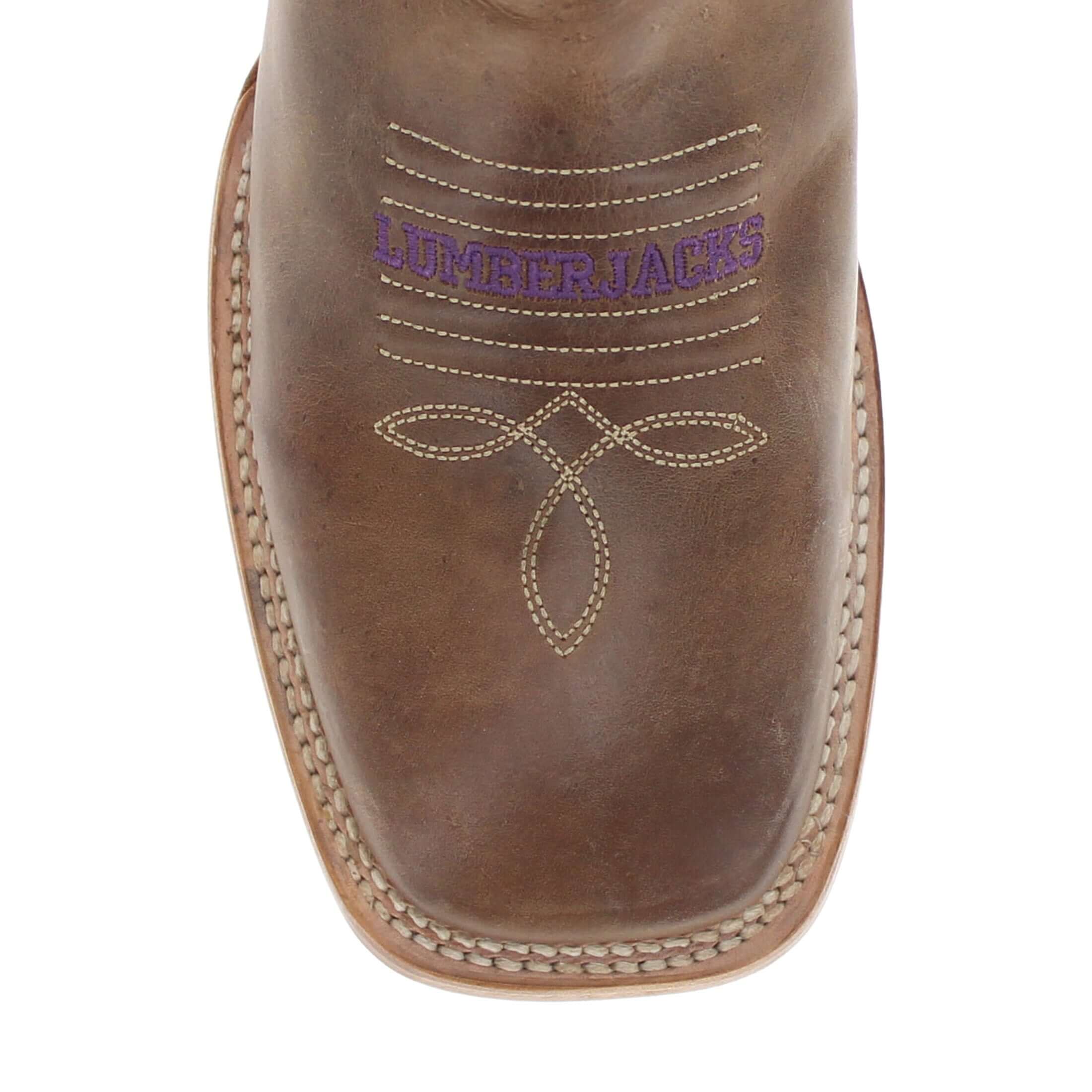 Men's Stephen F. Austin State University Tan Sqaure Toe Cowboy Boots by Vaccari