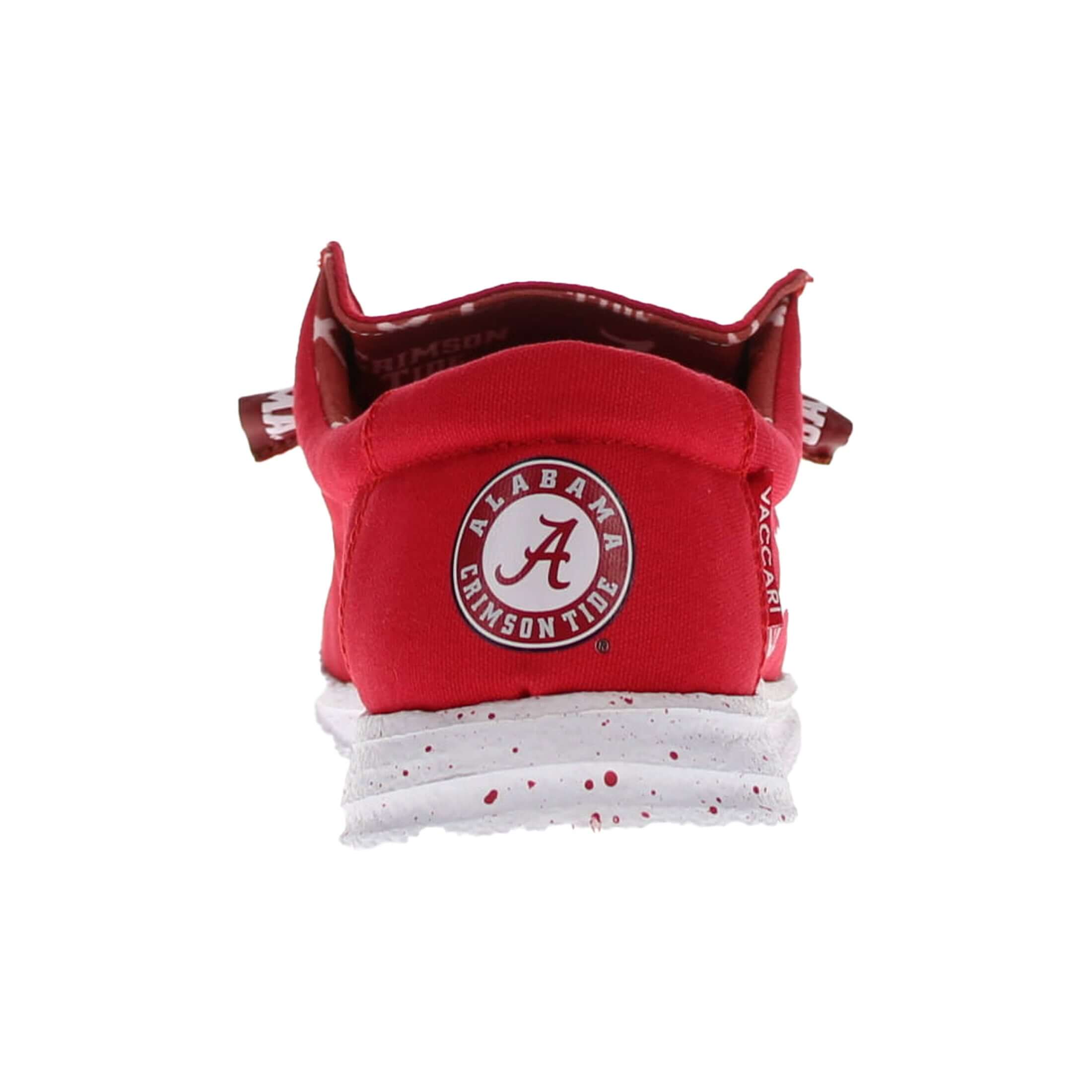 Men's University of Alabama Crimson Tide Red Canvas Casual Shoe by Vaccari